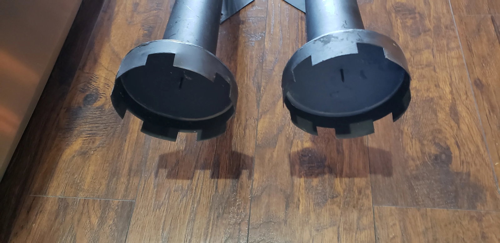 Large 57 in Tall....1950s Black Metal Torchiere Wall Mount Candle Sconces - a Pair - 5