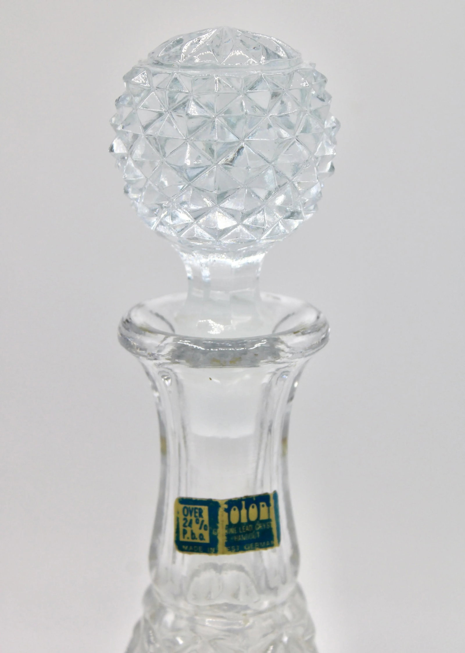 Mid Century West Germany Lead Crystal Decanter - 9