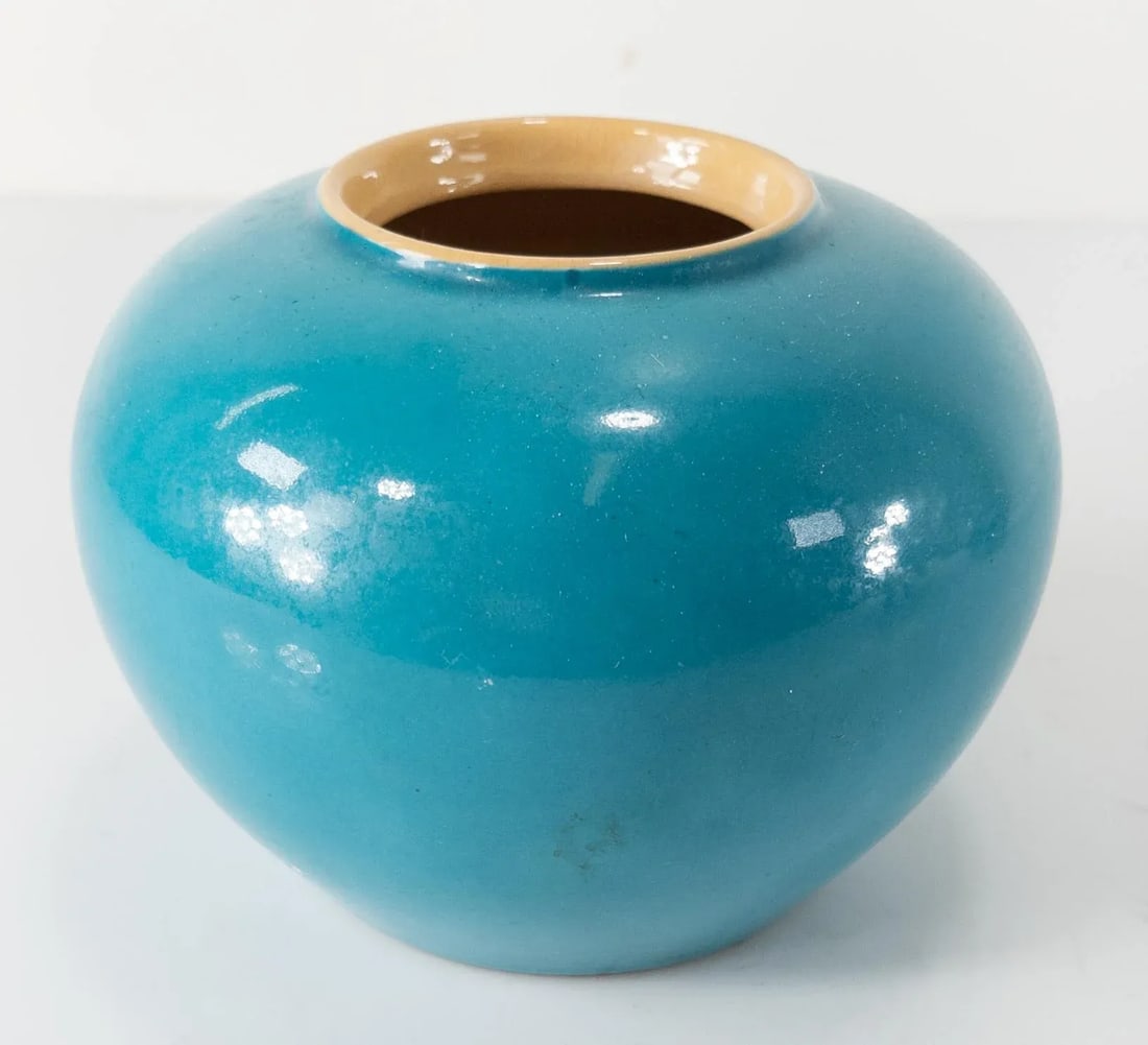Chinese Turquoise Enamel Ginger Jar - 2