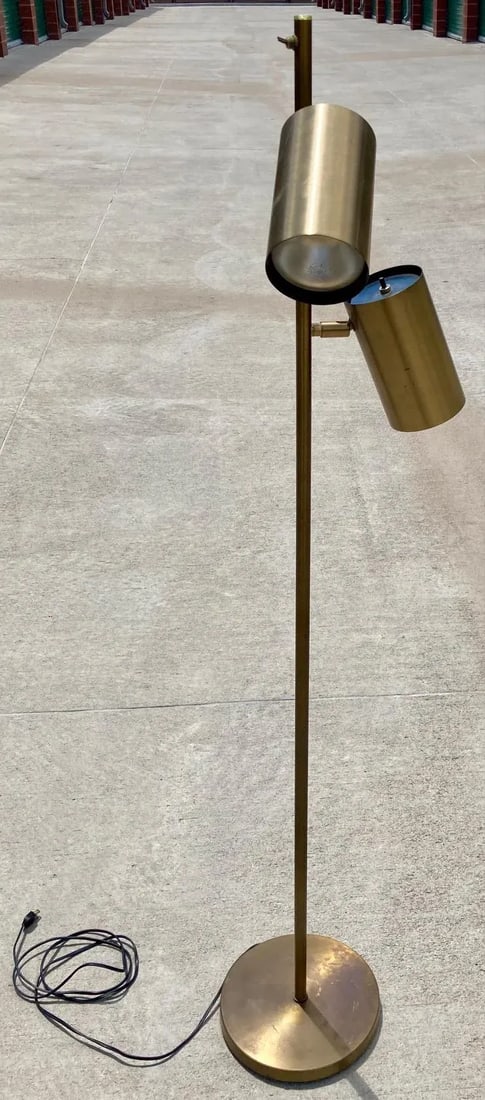 1980s Koch and Lowy Omi Brass Floor Lamp - 12