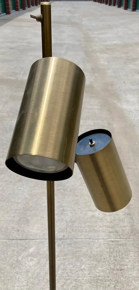 1980s Koch and Lowy Omi Brass Floor Lamp - 2