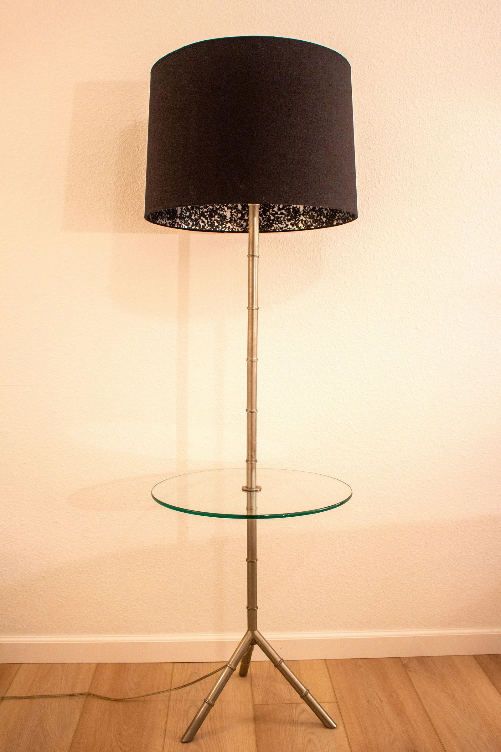 Jonathan Adler Meurice Silver Bamboo Table Floor Lamp - 7