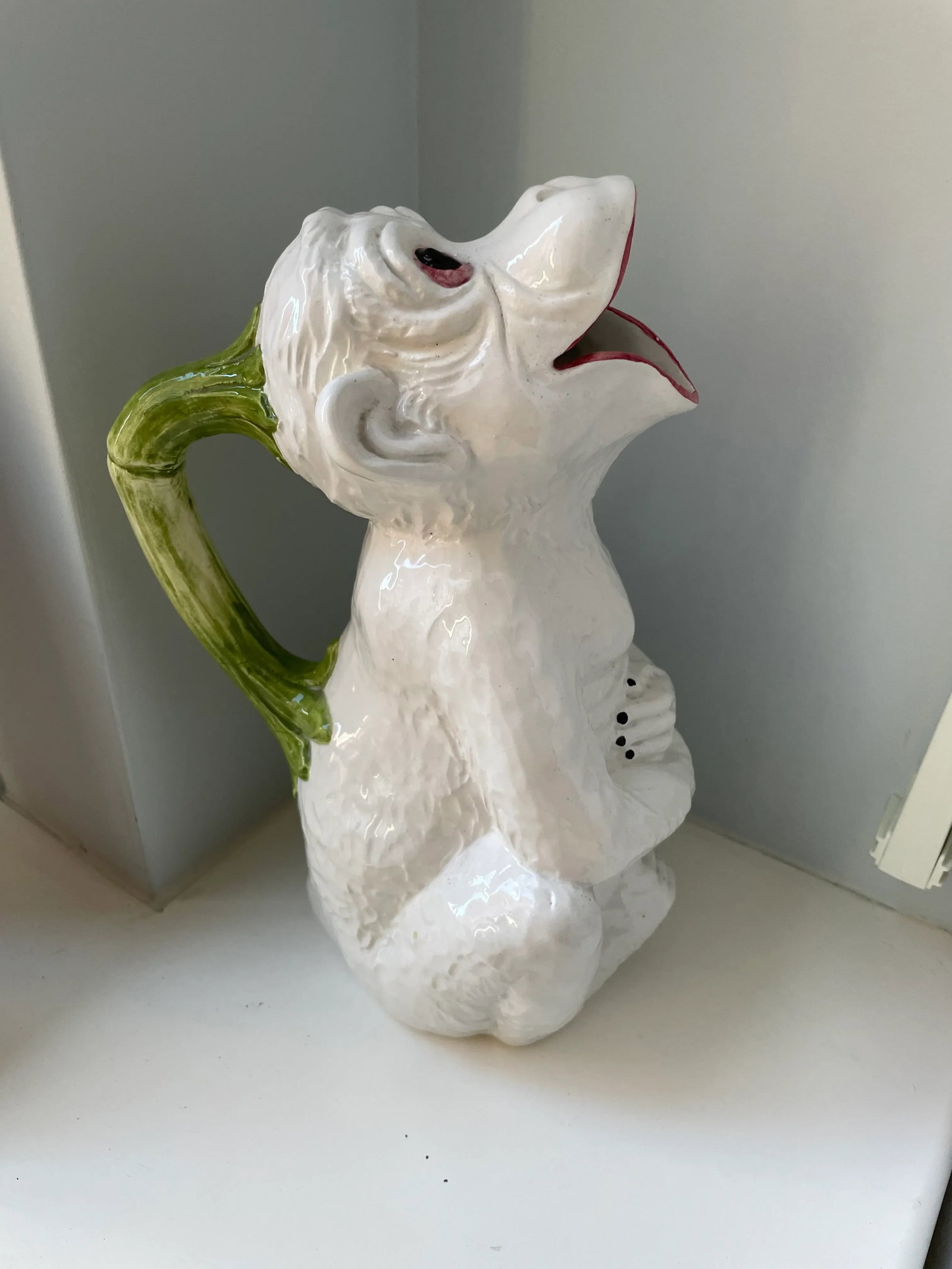 Vintage Italian Ceramic Monkey Pitcher - 2