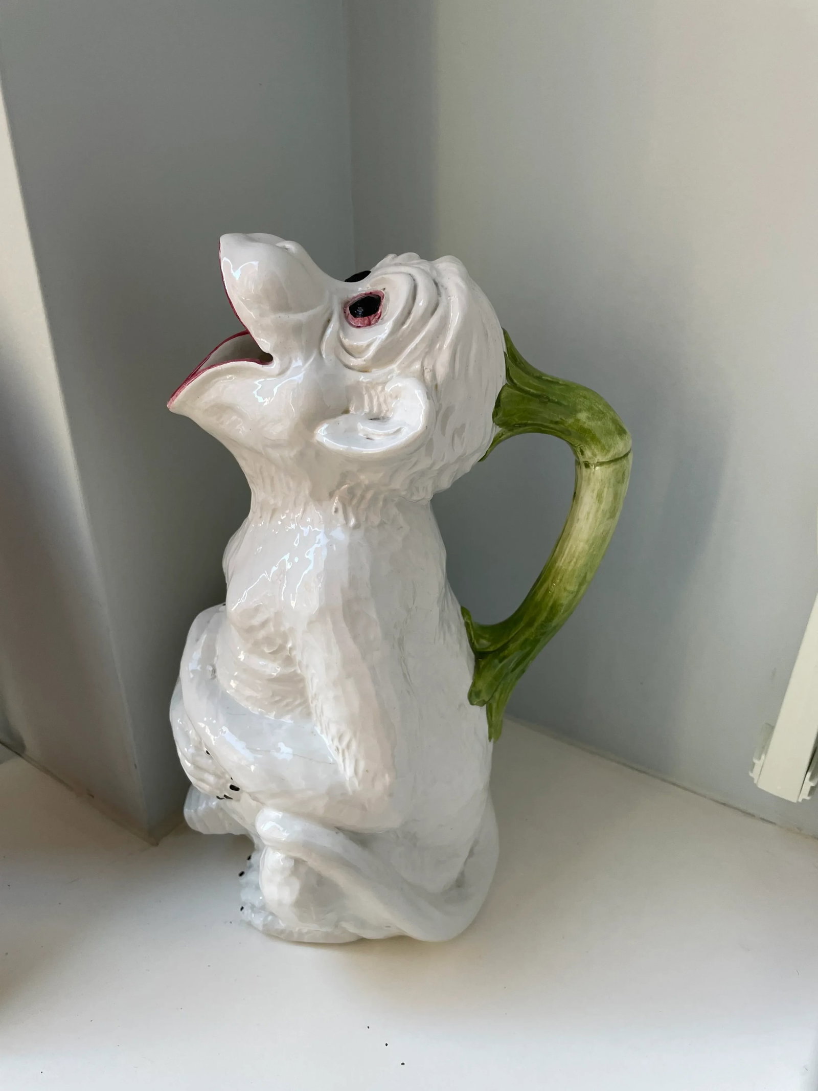 Vintage Italian Ceramic Monkey Pitcher - 3