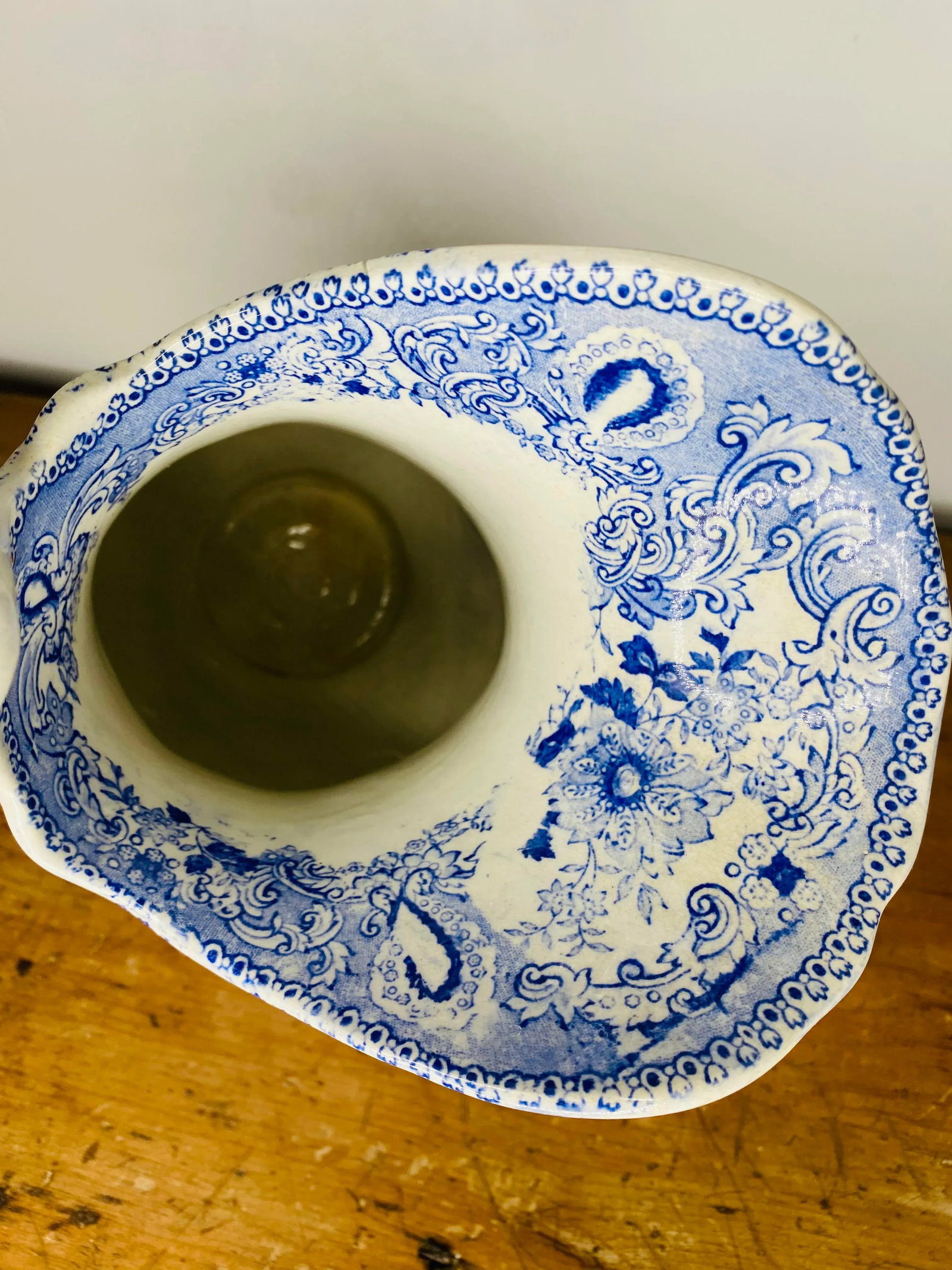 19th Century English Blue and White Staffordshire Pitcher - 7