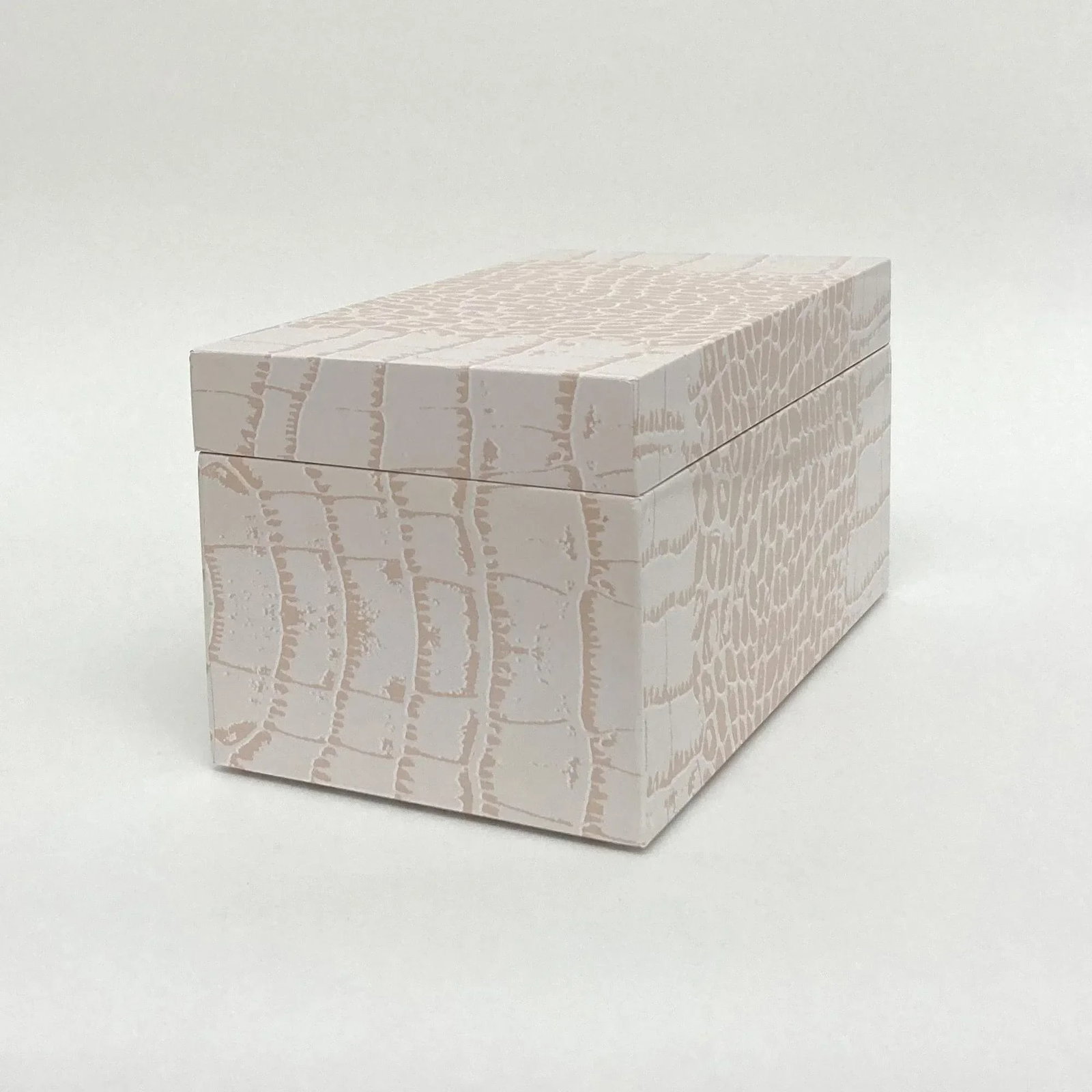 Pink Crocodile Pattern American Made Wood Box - 10