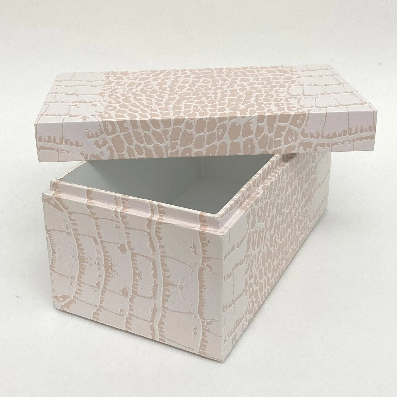 Pink Crocodile Pattern American Made Wood Box - 2
