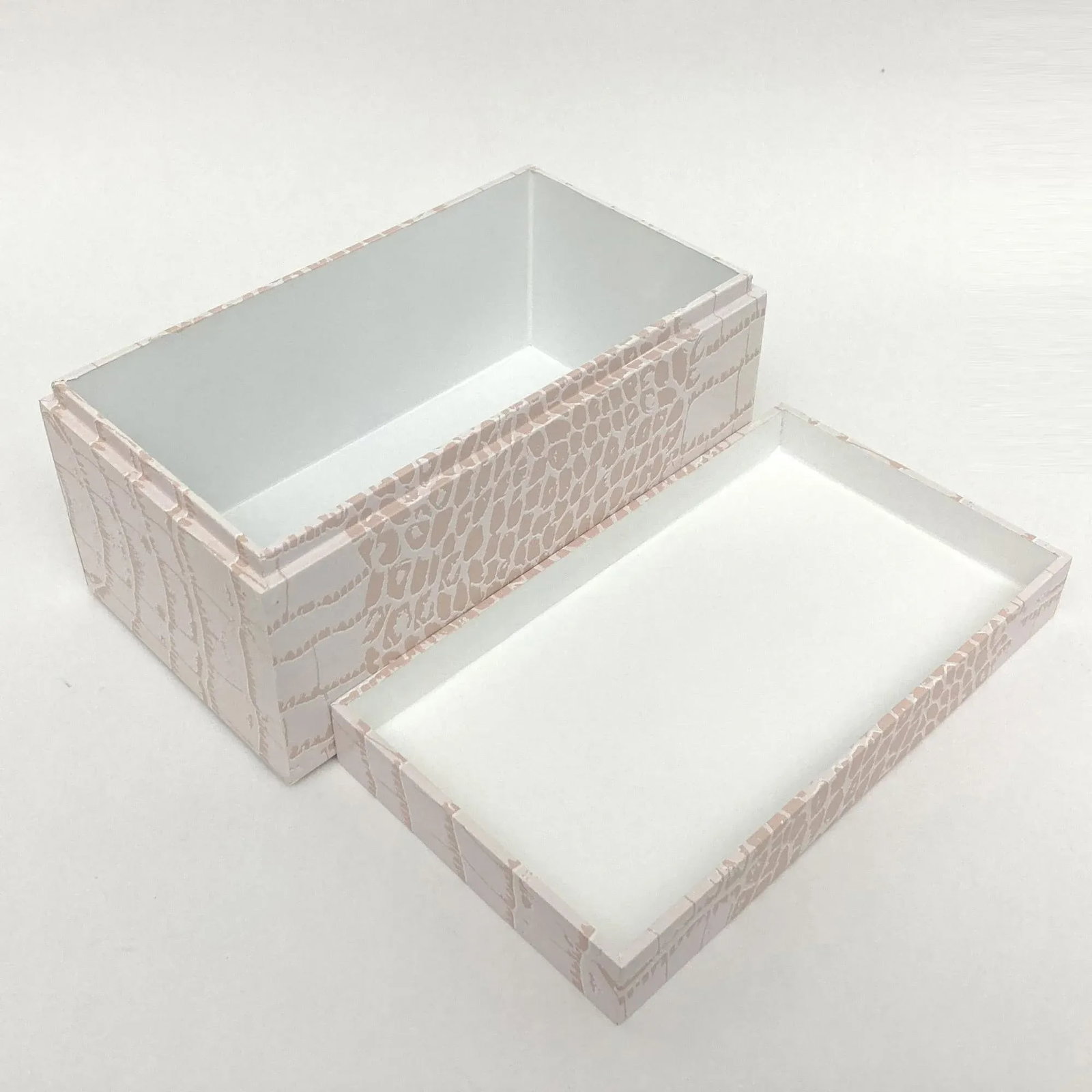 Pink Crocodile Pattern American Made Wood Box - 3
