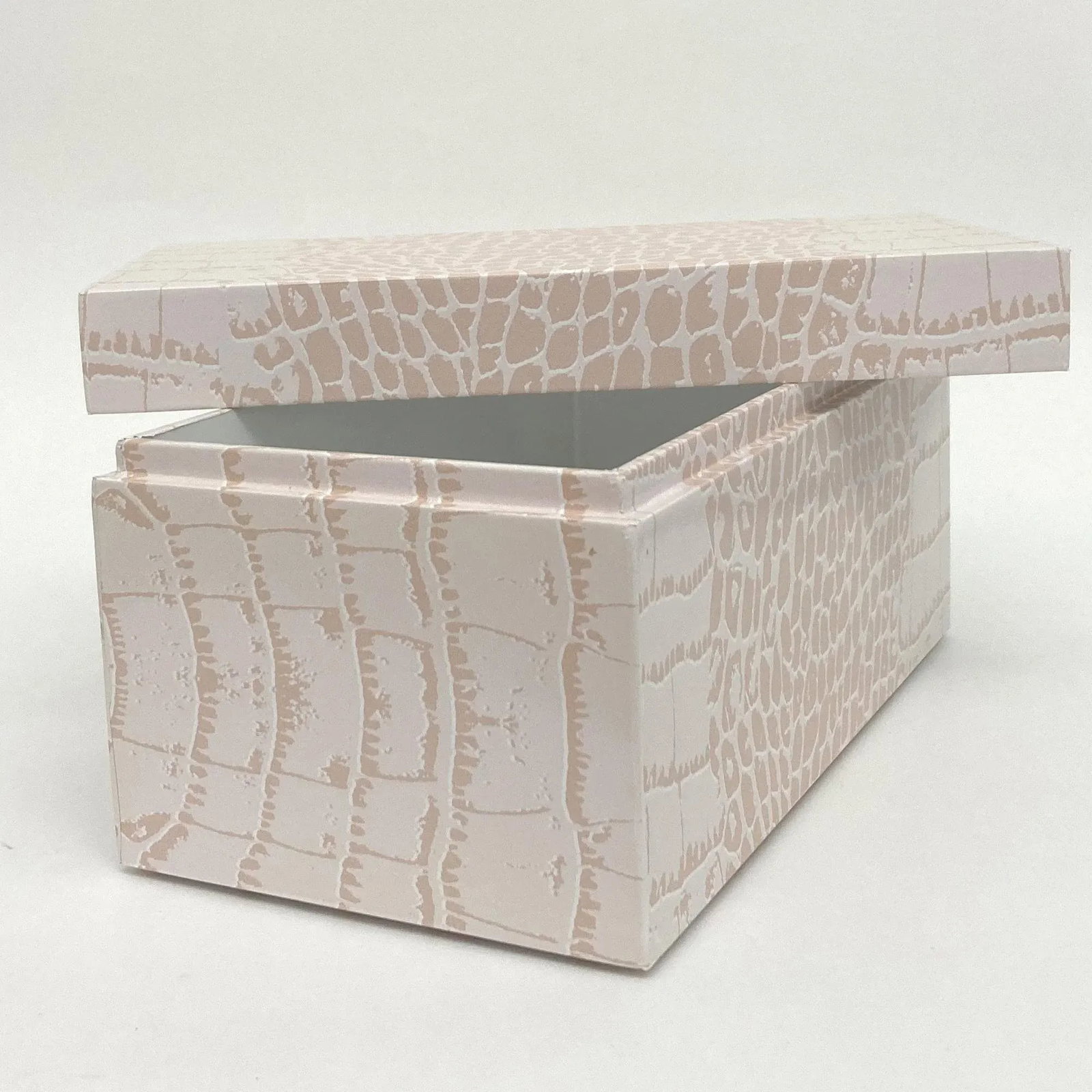 Pink Crocodile Pattern American Made Wood Box - 5