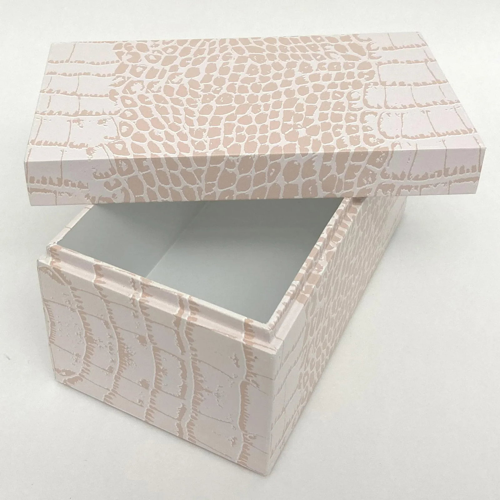 Pink Crocodile Pattern American Made Wood Box - 6