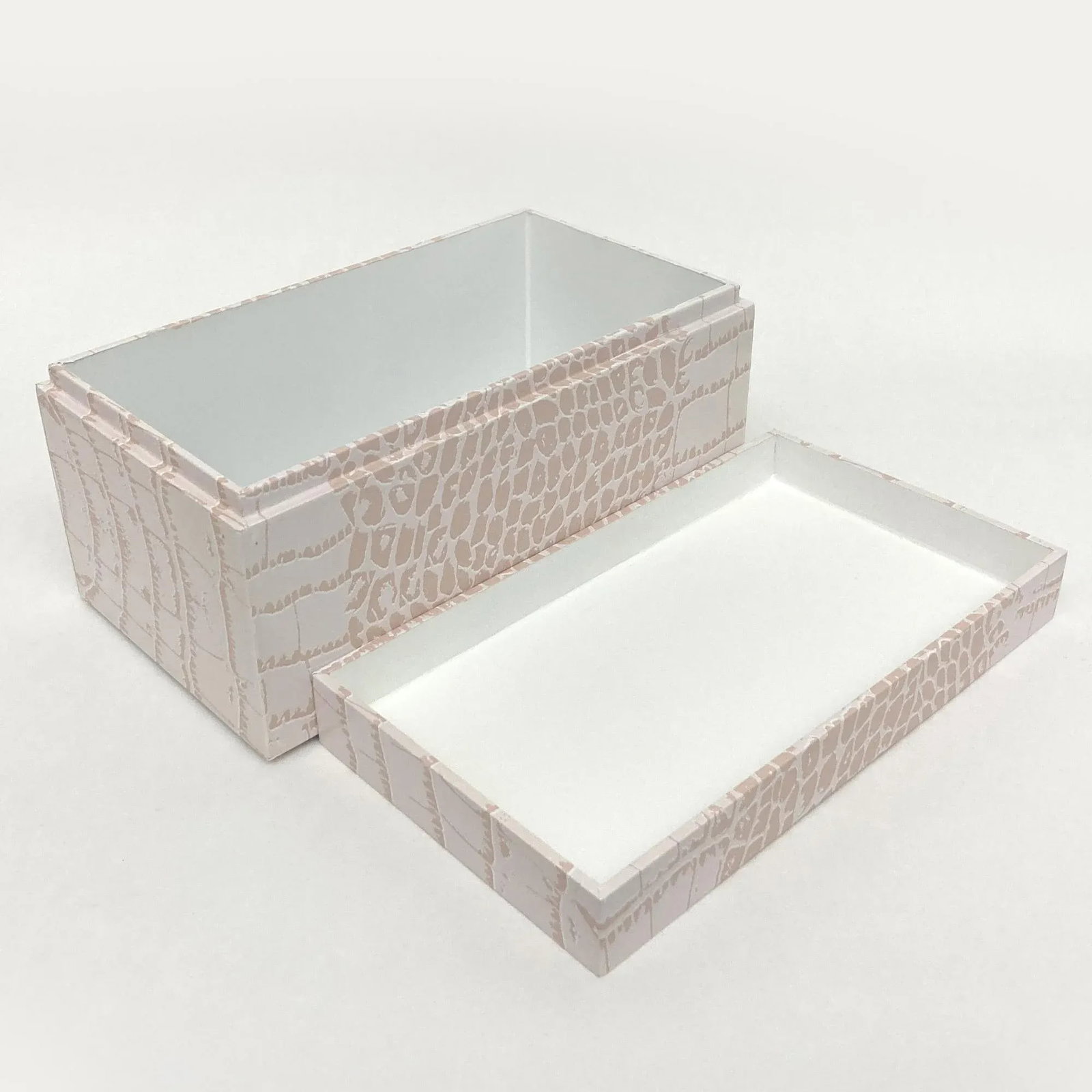 Pink Crocodile Pattern American Made Wood Box - 9