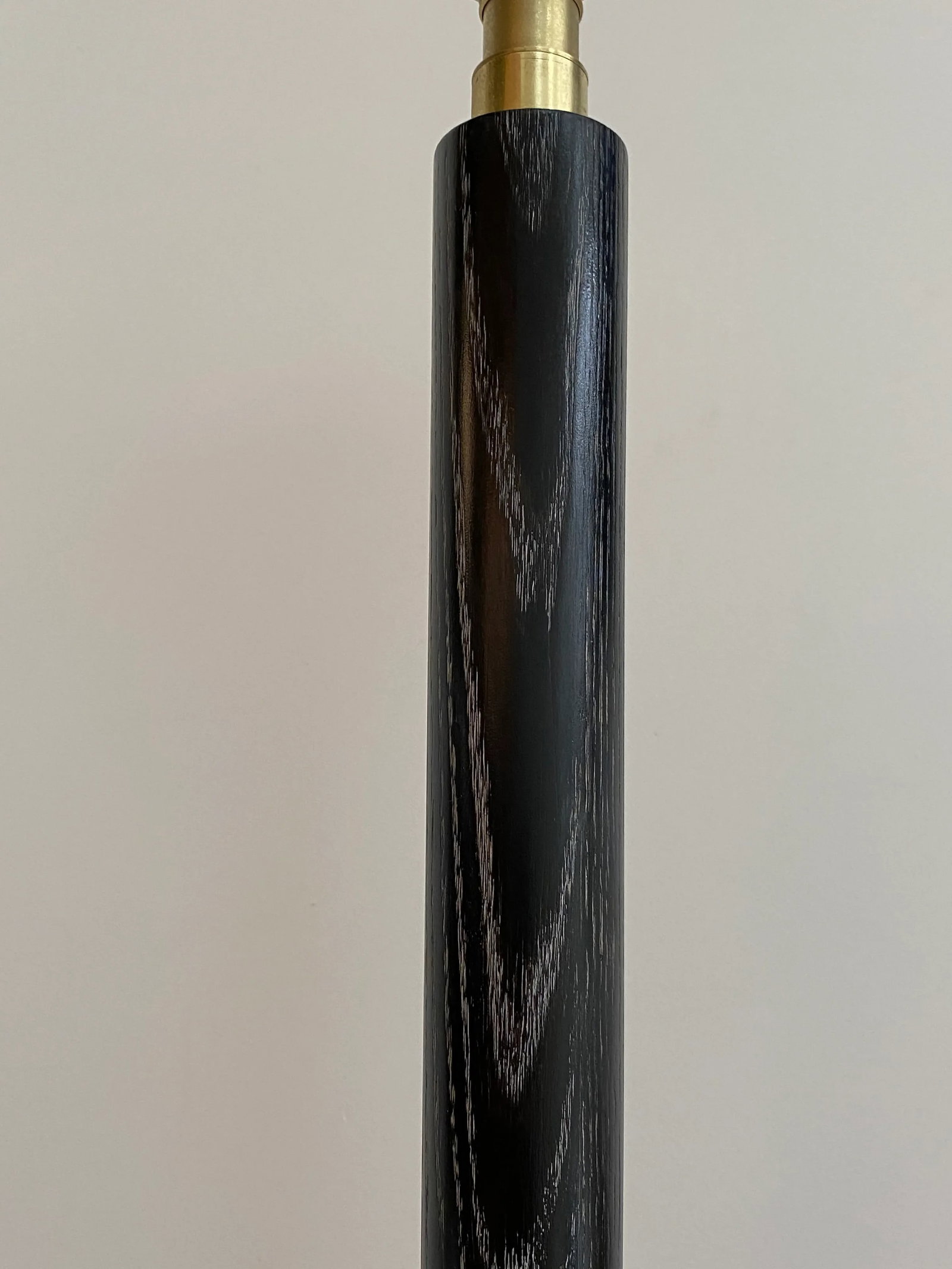 1940s Mid-Century Modern Ebonized Cerused Oak Floor Lamp - 6