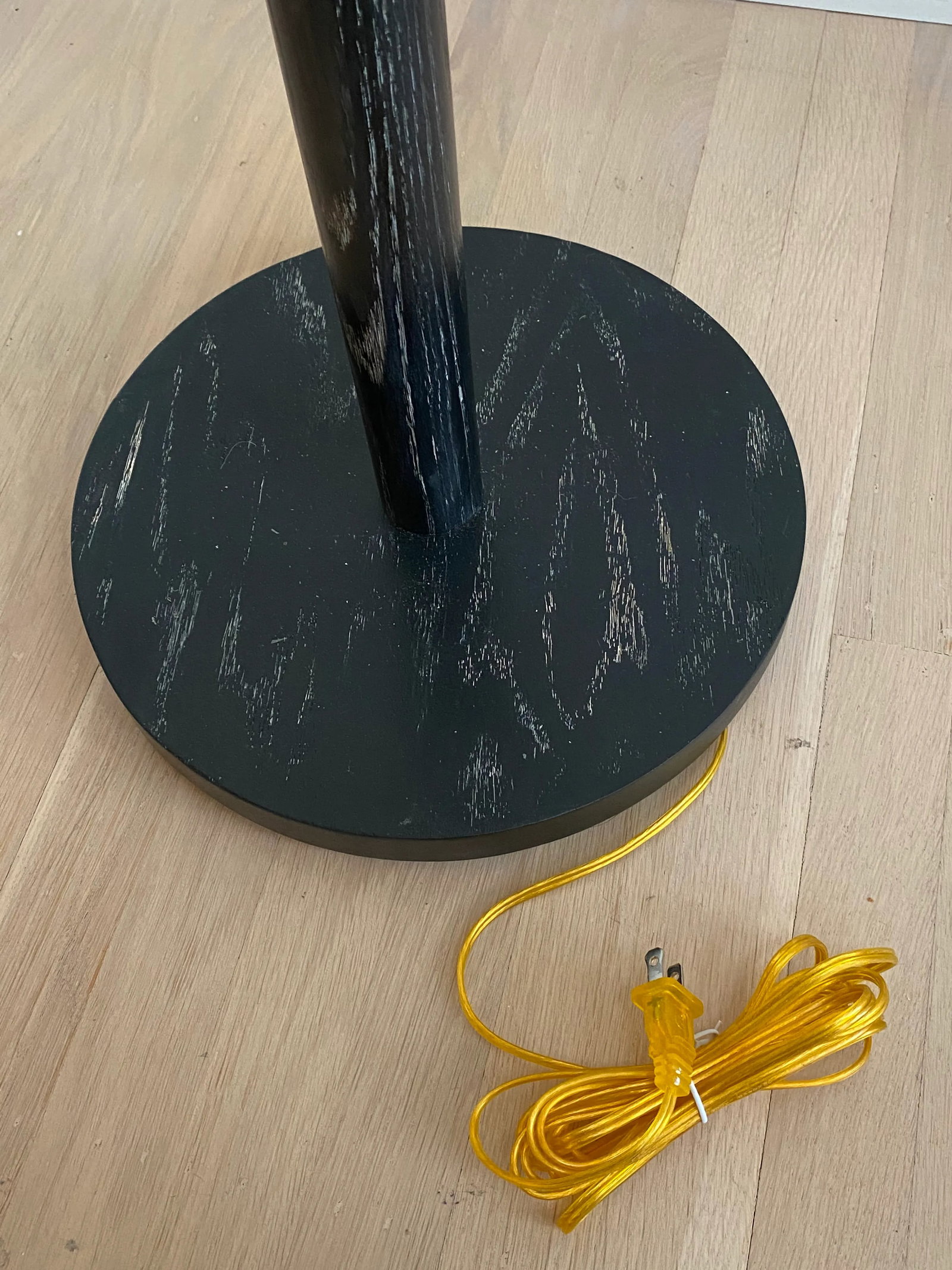 1940s Mid-Century Modern Ebonized Cerused Oak Floor Lamp - 8