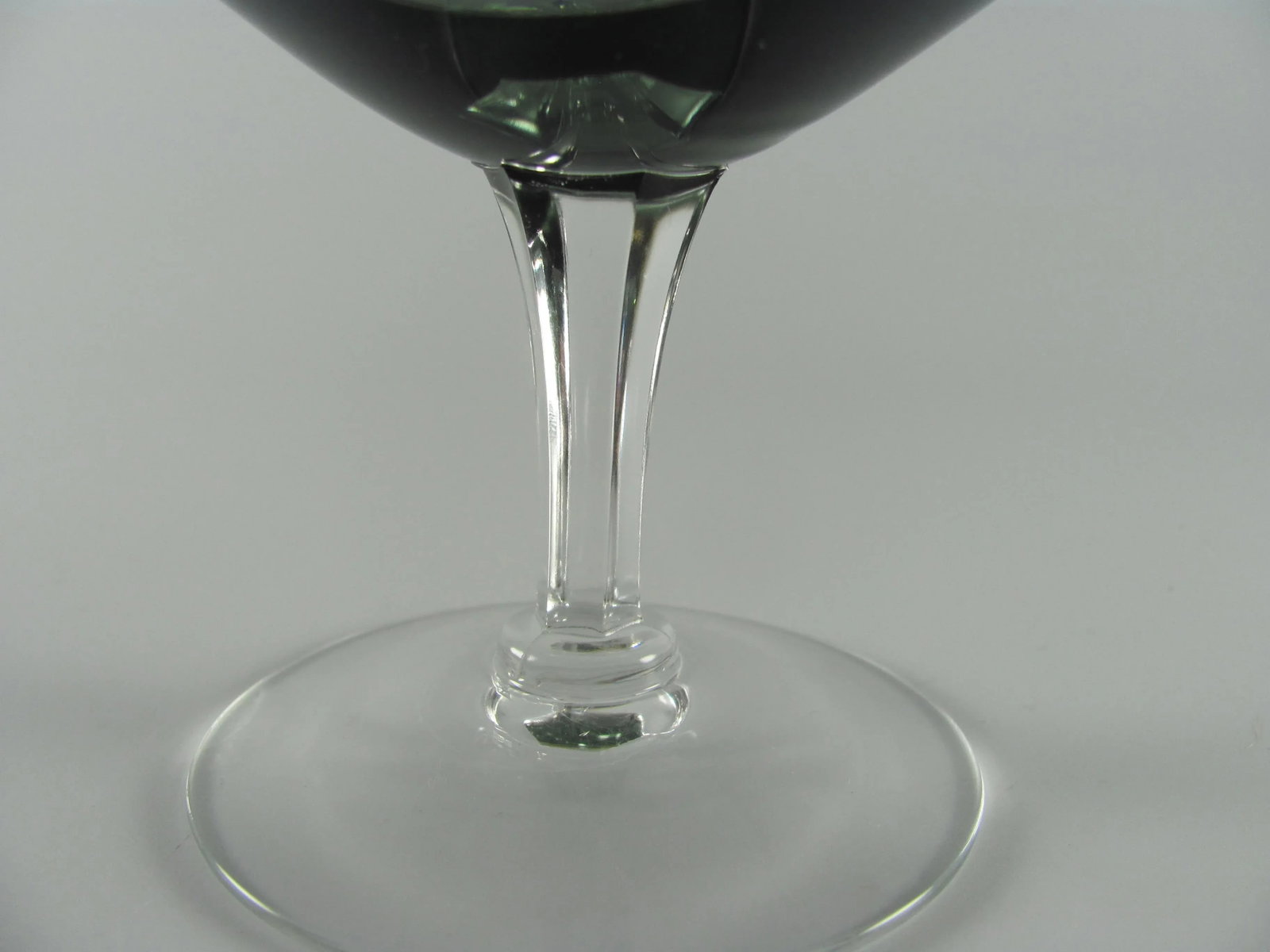 Mid Century Crystal Smoke Gray Ombre Coupe Glass Champagne Barware Stemware - Set of 10 - 4