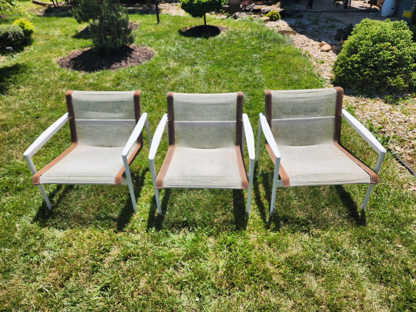 Vintage Richard Schultz for Knoll 1966 Collection Patio Lounge Chairs - Set of 3 - 11