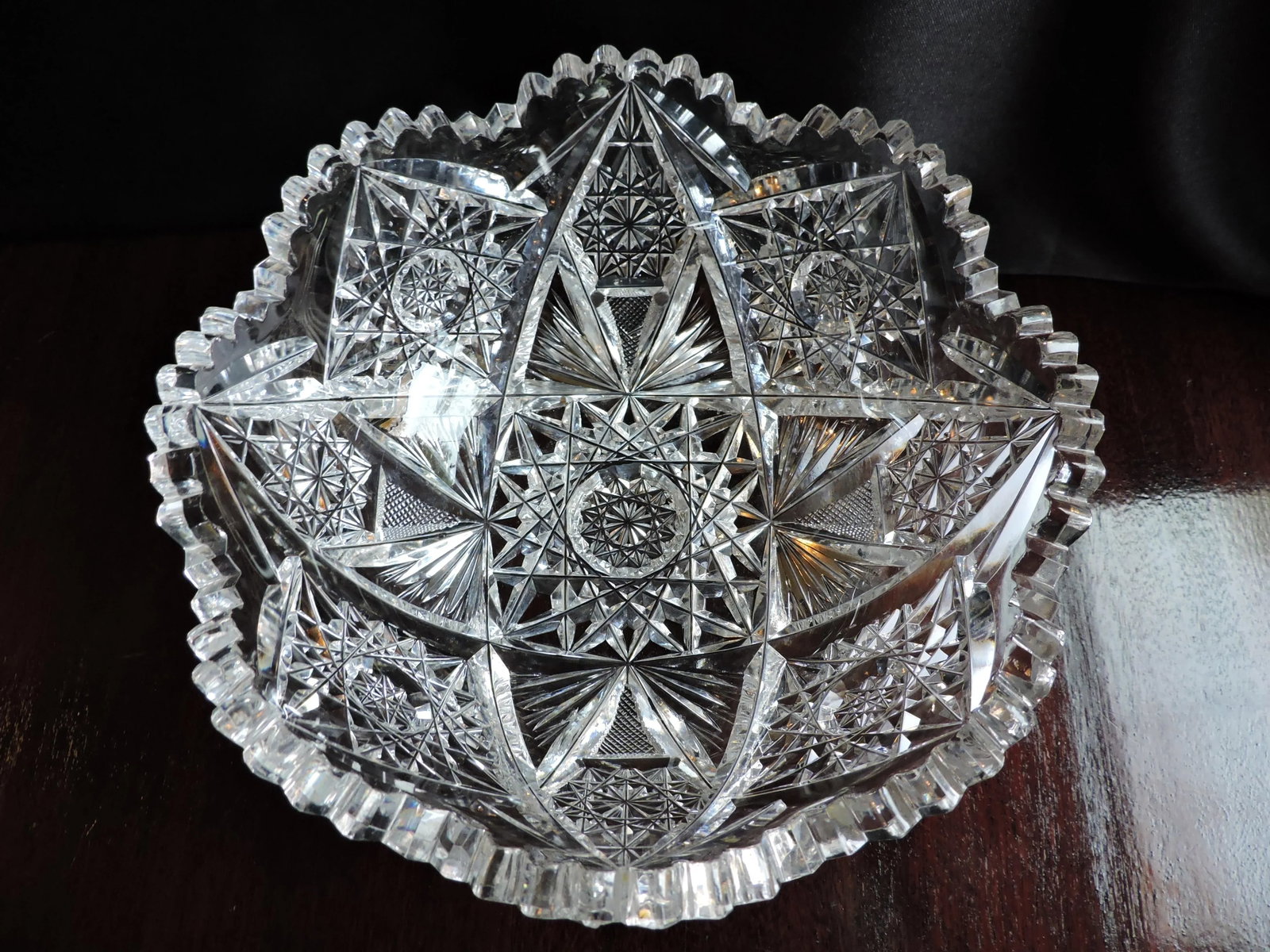 C 1853 J. Hoare & Co. American Brilliant Cut Glass Low Bowl - 4