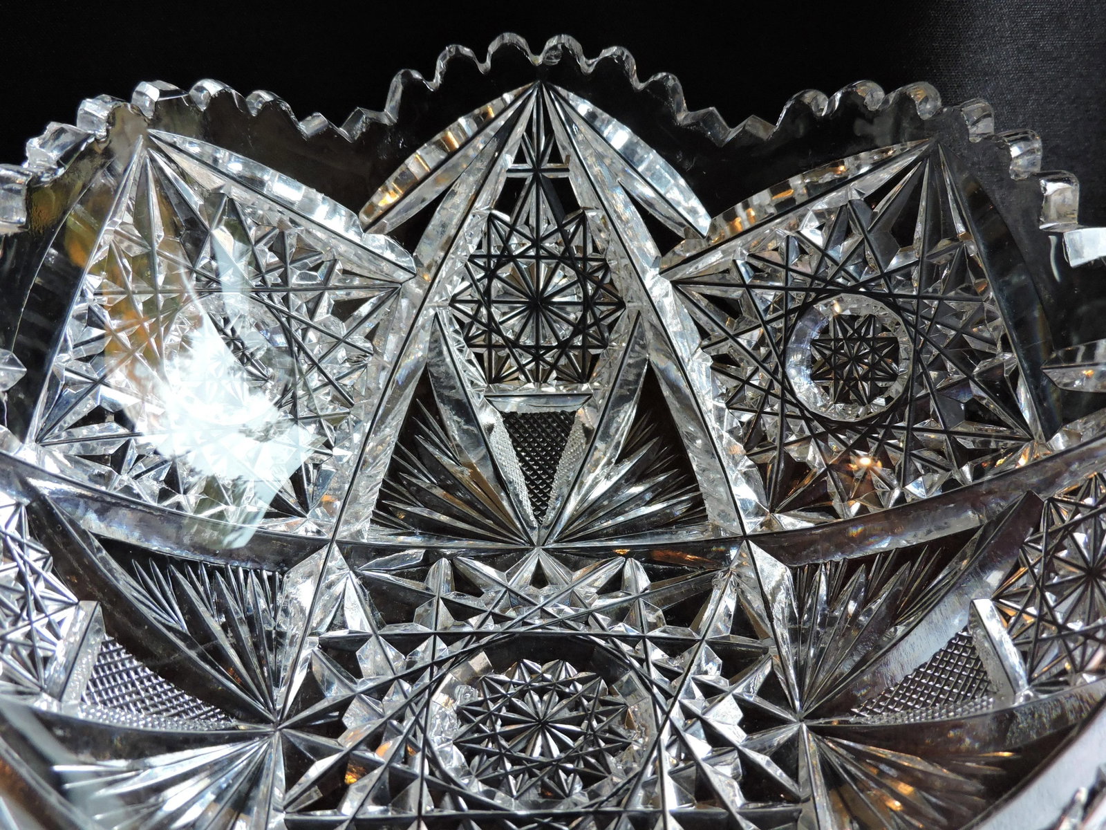 C 1853 J. Hoare & Co. American Brilliant Cut Glass Low Bowl - 8