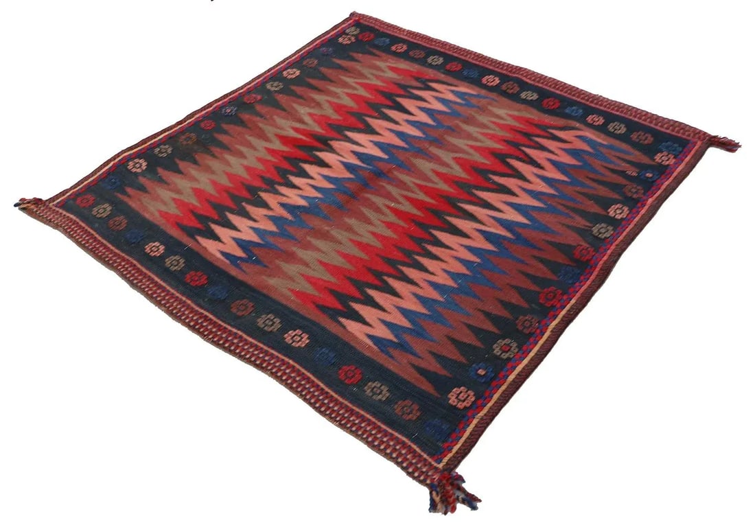 Afshar Sofreh Mixed-Weave Textile - 2