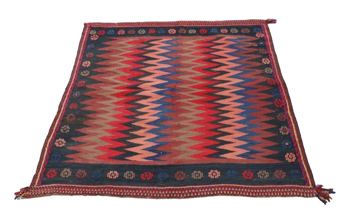 Afshar Sofreh Mixed-Weave Textile - 4