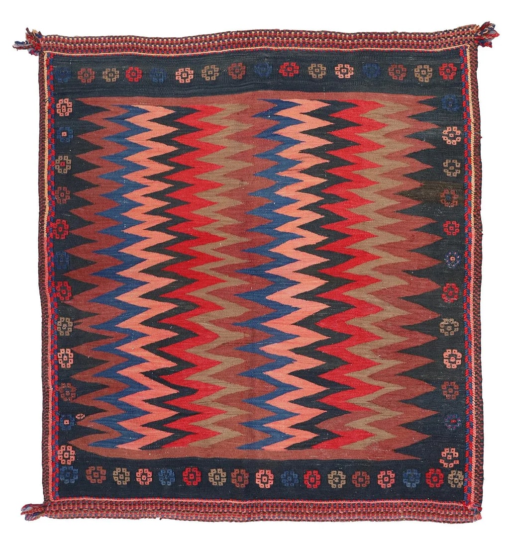 Afshar Sofreh Mixed-Weave Textile - 7