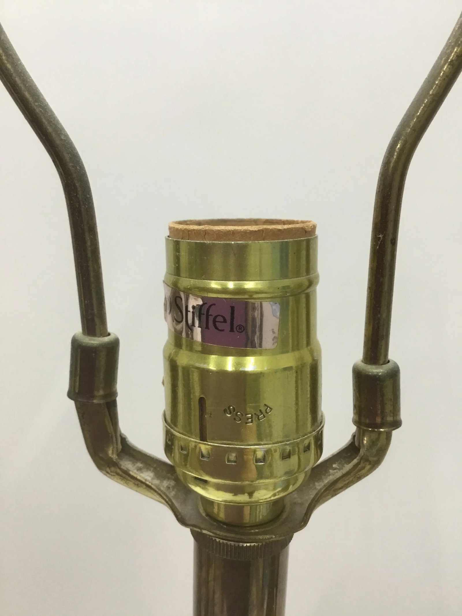Vintage Patinated Brass Stiffel Lamps - a Pair - 7