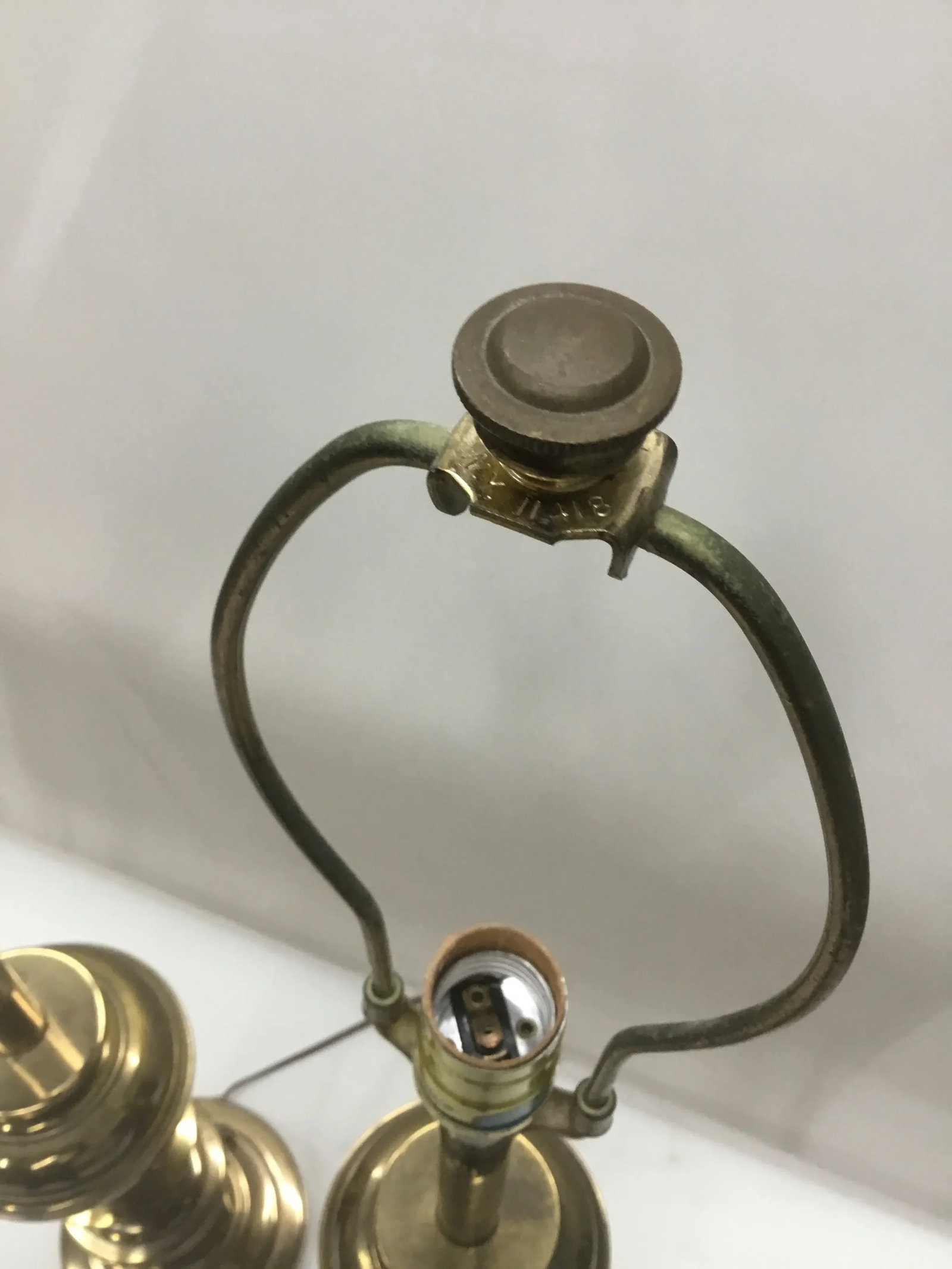 Vintage Patinated Brass Stiffel Lamps - a Pair - 8