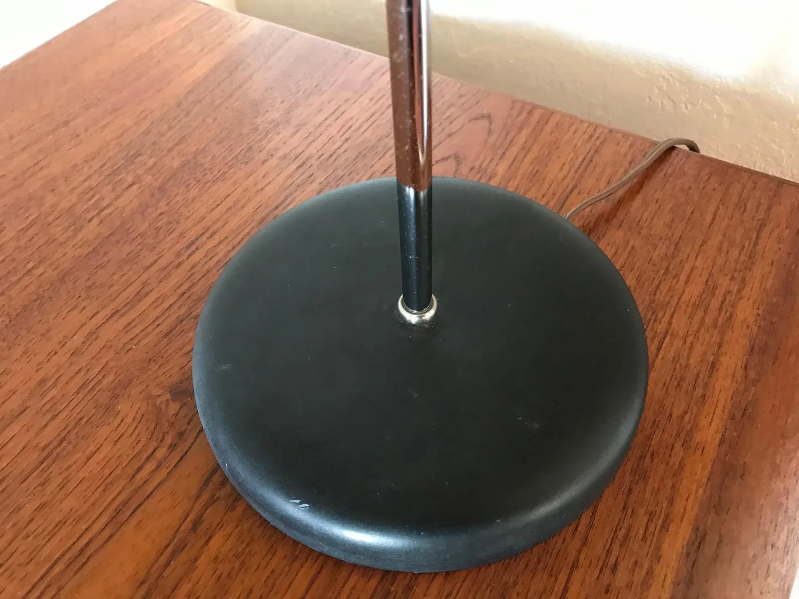 1970s George Kovacs Chromed and Black Table Lamp With Original Black Shade - 7