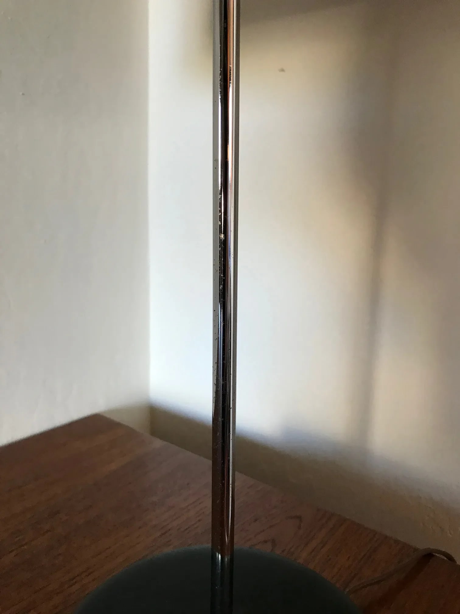 1970s George Kovacs Chromed and Black Table Lamp With Original Black Shade - 8