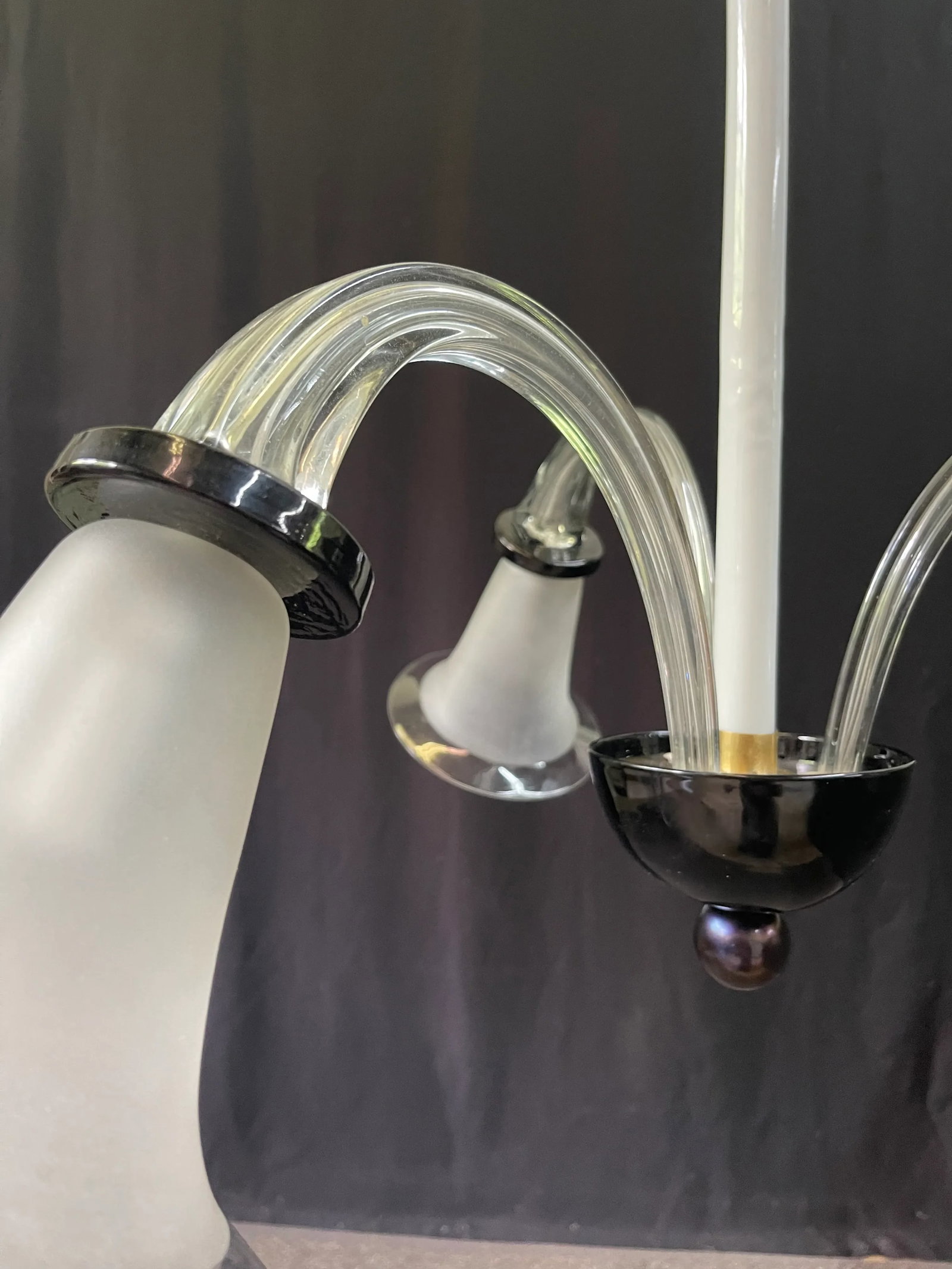 Italian Art Deco Murano Glass Tulip Chandelier - 10