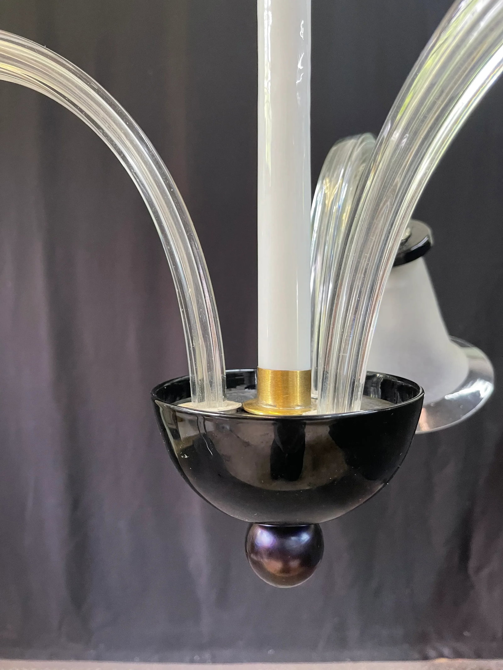 Italian Art Deco Murano Glass Tulip Chandelier - 11