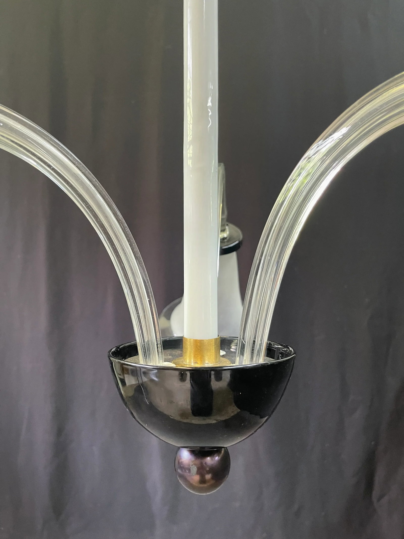 Italian Art Deco Murano Glass Tulip Chandelier - 7