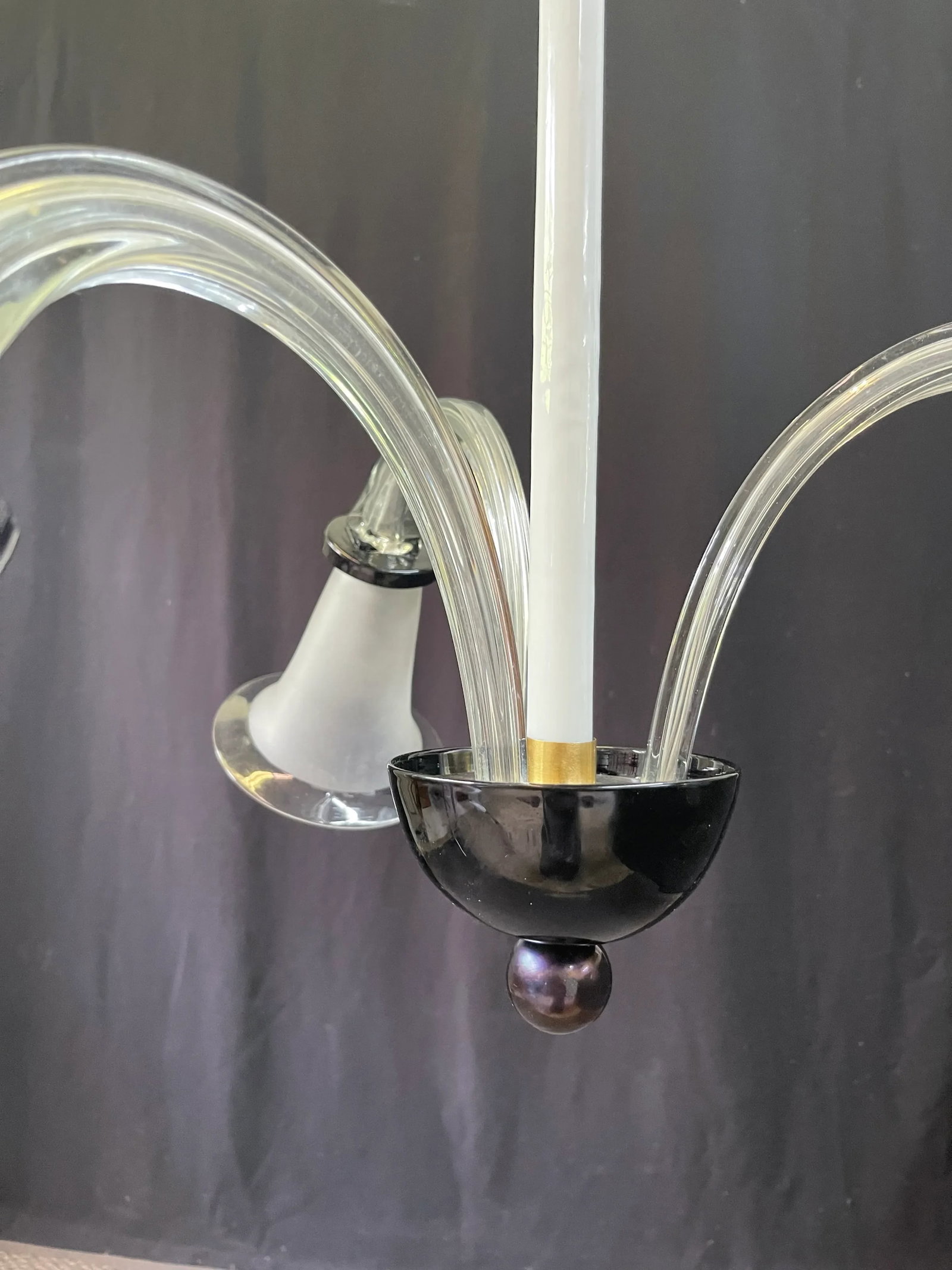 Italian Art Deco Murano Glass Tulip Chandelier - 8