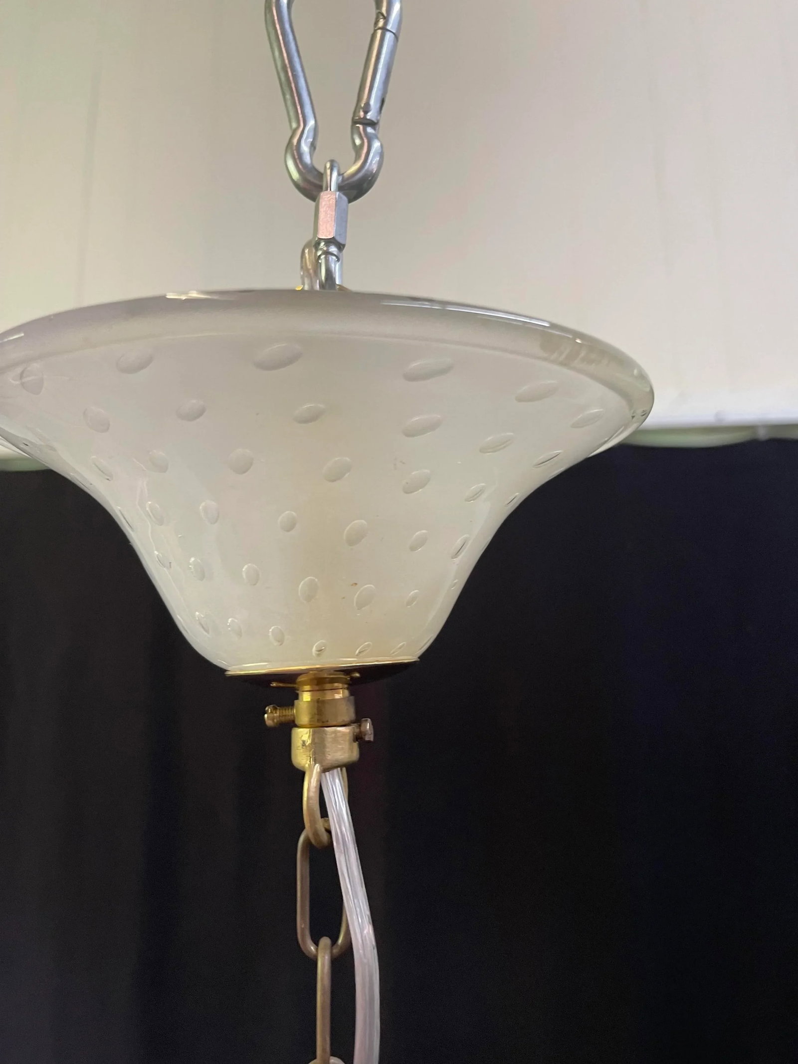 Italian Art Deco Murano Glass Tulip Chandelier - 9