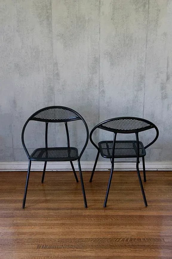 1960s Vintage Folding Chairs by Salterini - Set of 2, Attributed - 3