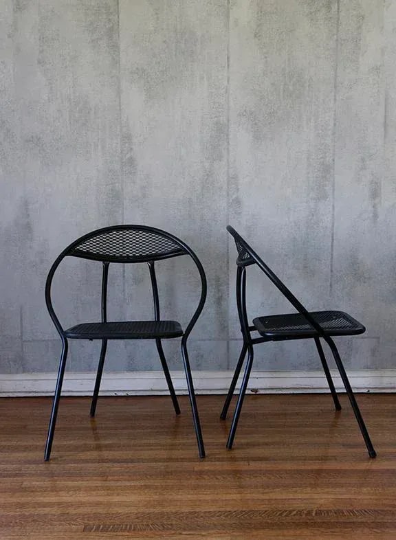 1960s Vintage Folding Chairs by Salterini - Set of 2, Attributed - 5