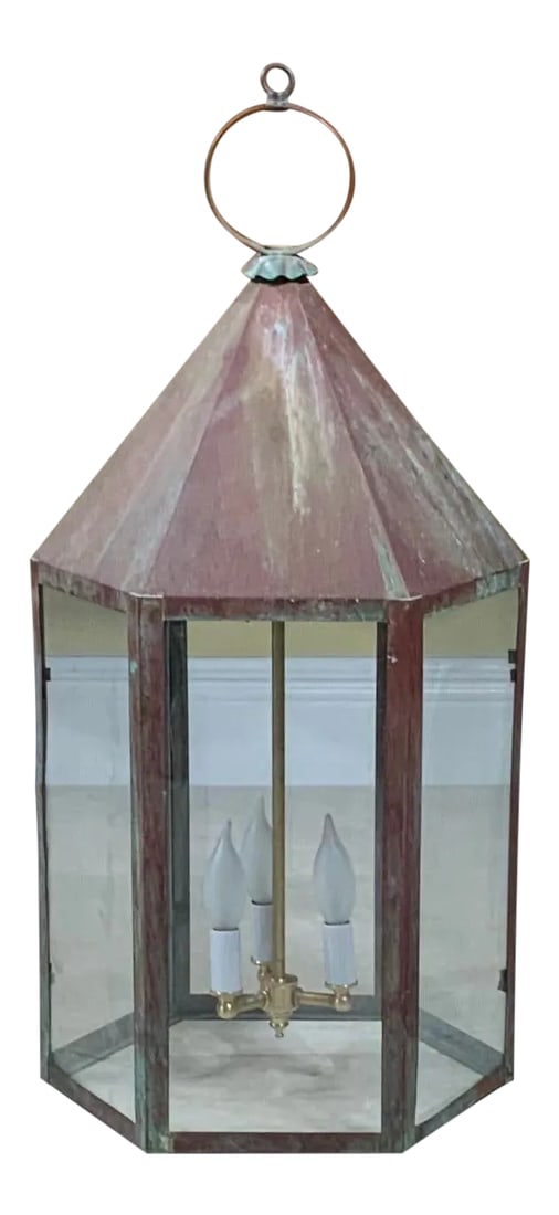 Large Hexagon Copper Lantern (1 of 11)
