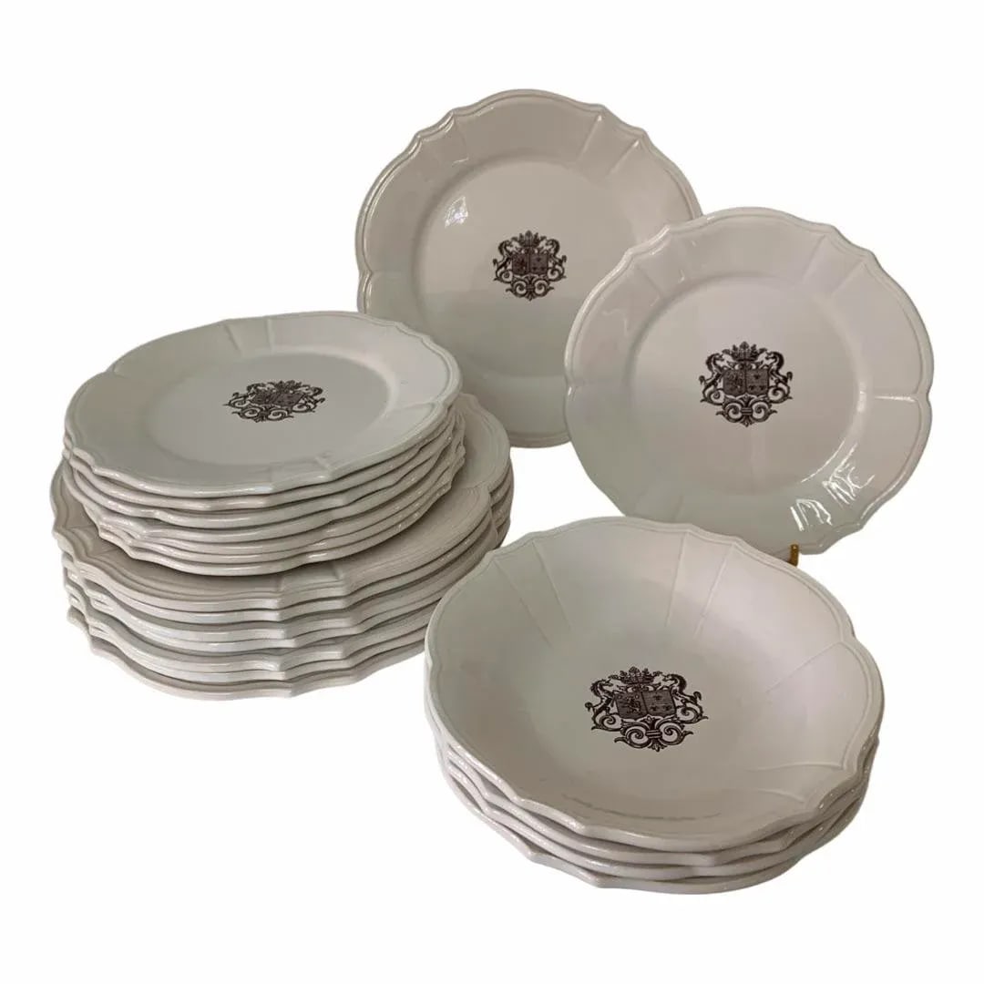 Rare Niderviller Faience Plates - French Elegance & Heritage French Faience Niderviller France Dinne - 4