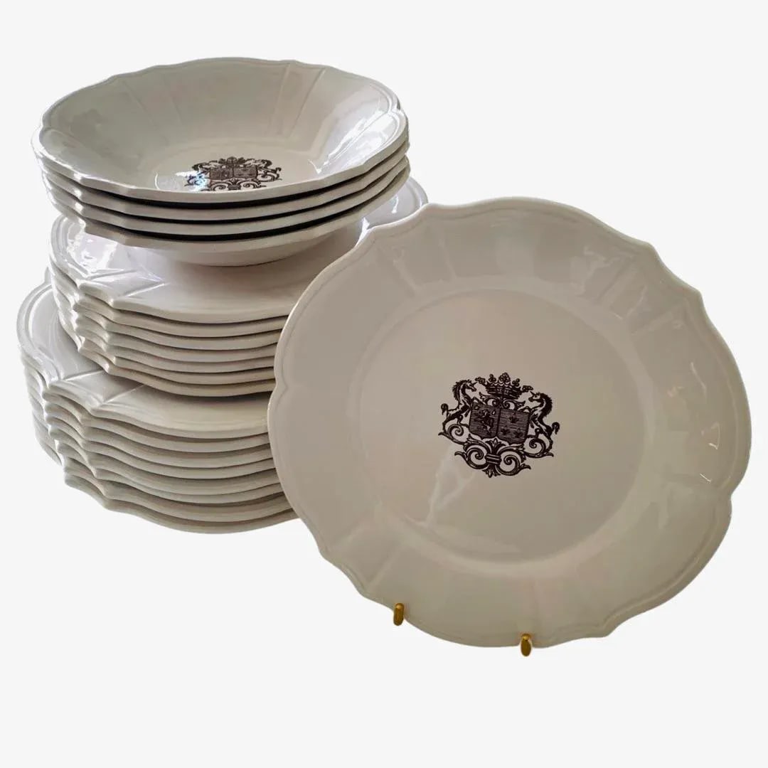 Rare Niderviller Faience Plates - French Elegance & Heritage French Faience Niderviller France Dinne - 5