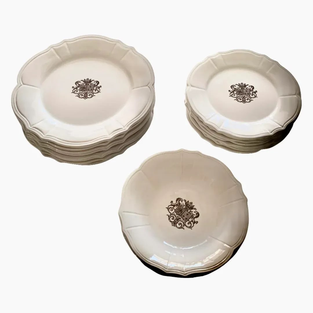 Rare Niderviller Faience Plates - French Elegance & Heritage French Faience Niderviller France Dinne - 6