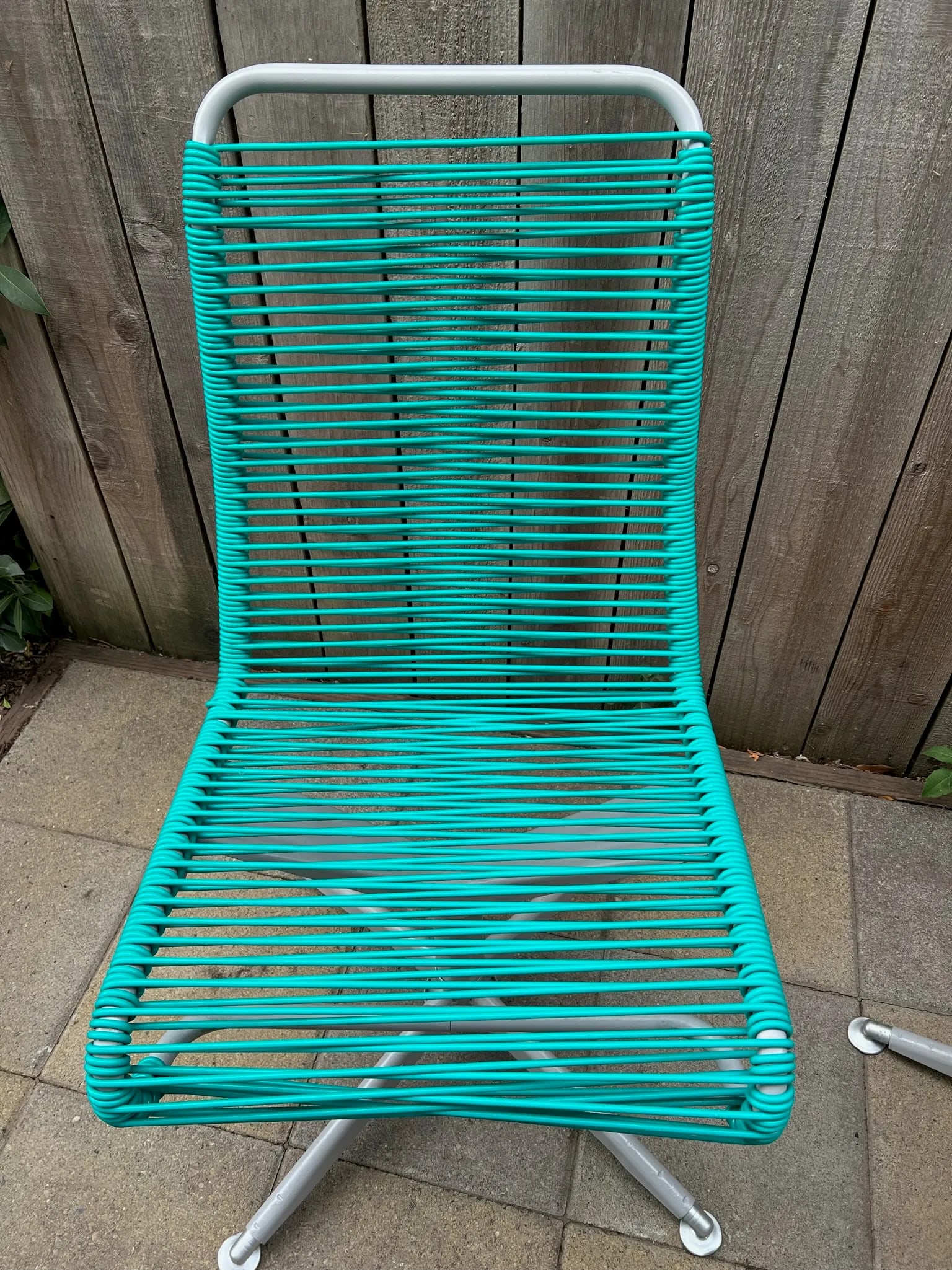 Restored Vintage Ames Aire Teal Cabana Star Swivel Patio Chairs - Set of 2 - 4