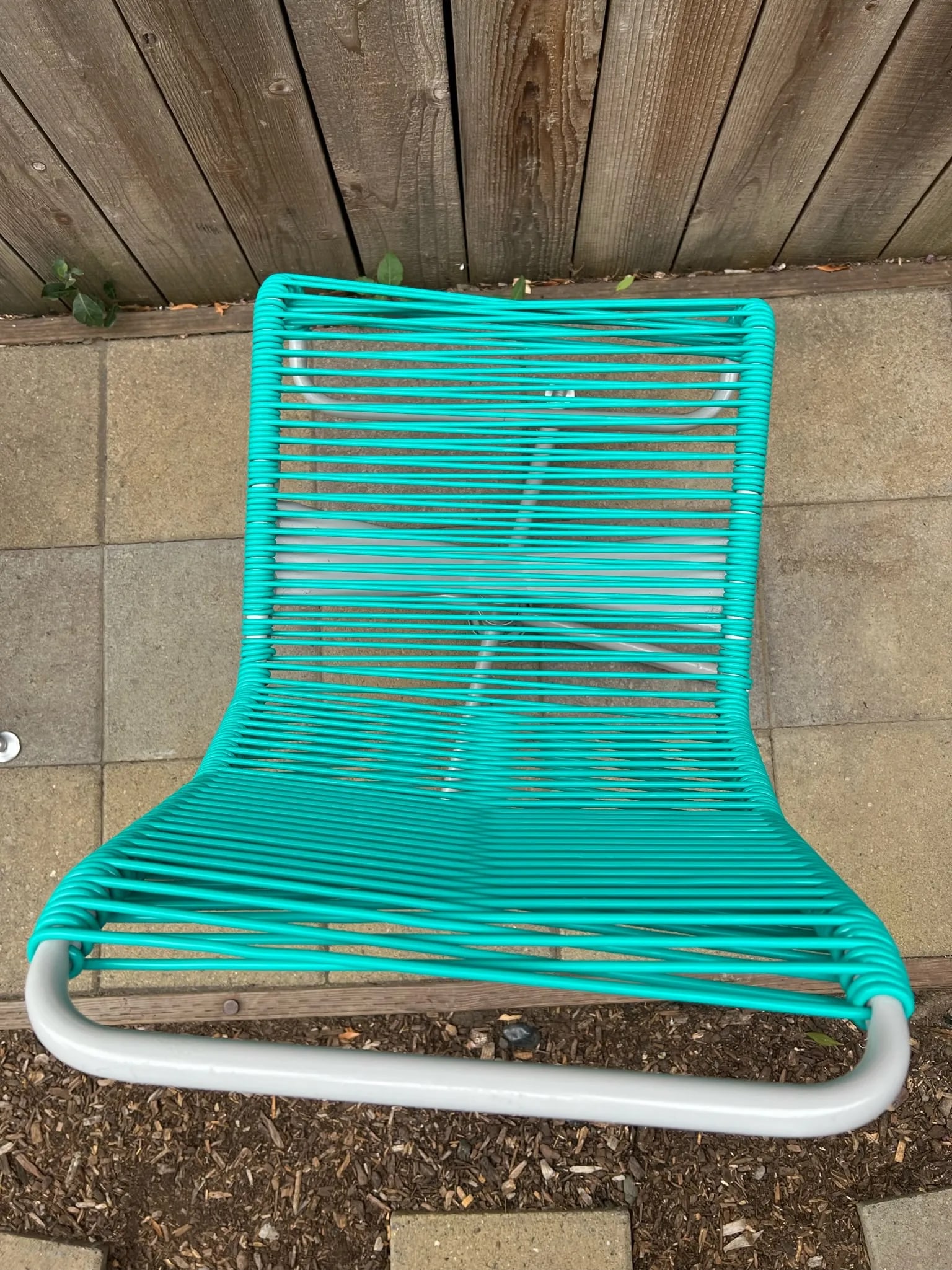 Restored Vintage Ames Aire Teal Cabana Star Swivel Patio Chairs - Set of 2 - 5