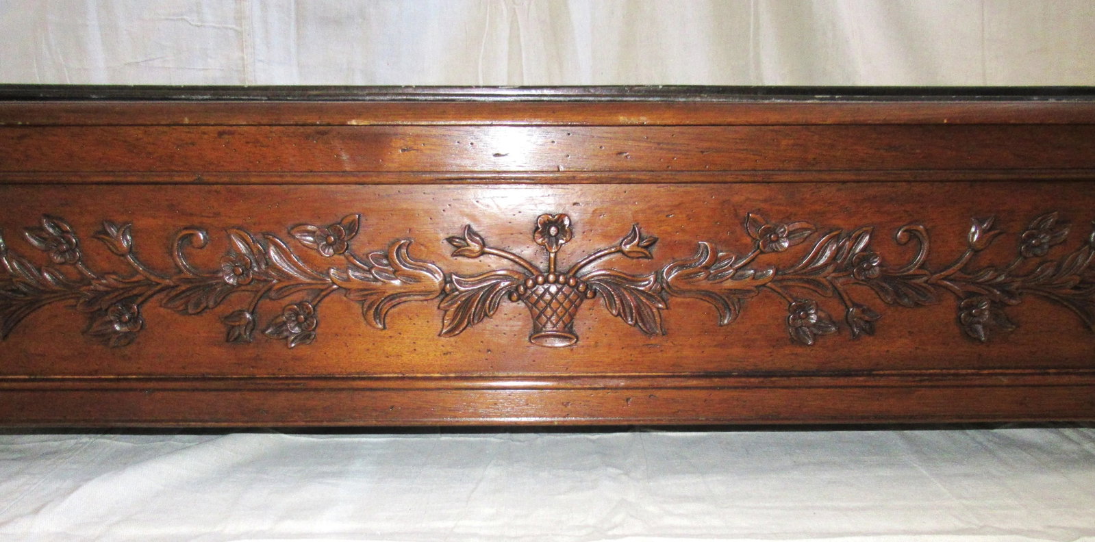 Vintage Oak French Planter Jardiniere With Metal Liner - 3