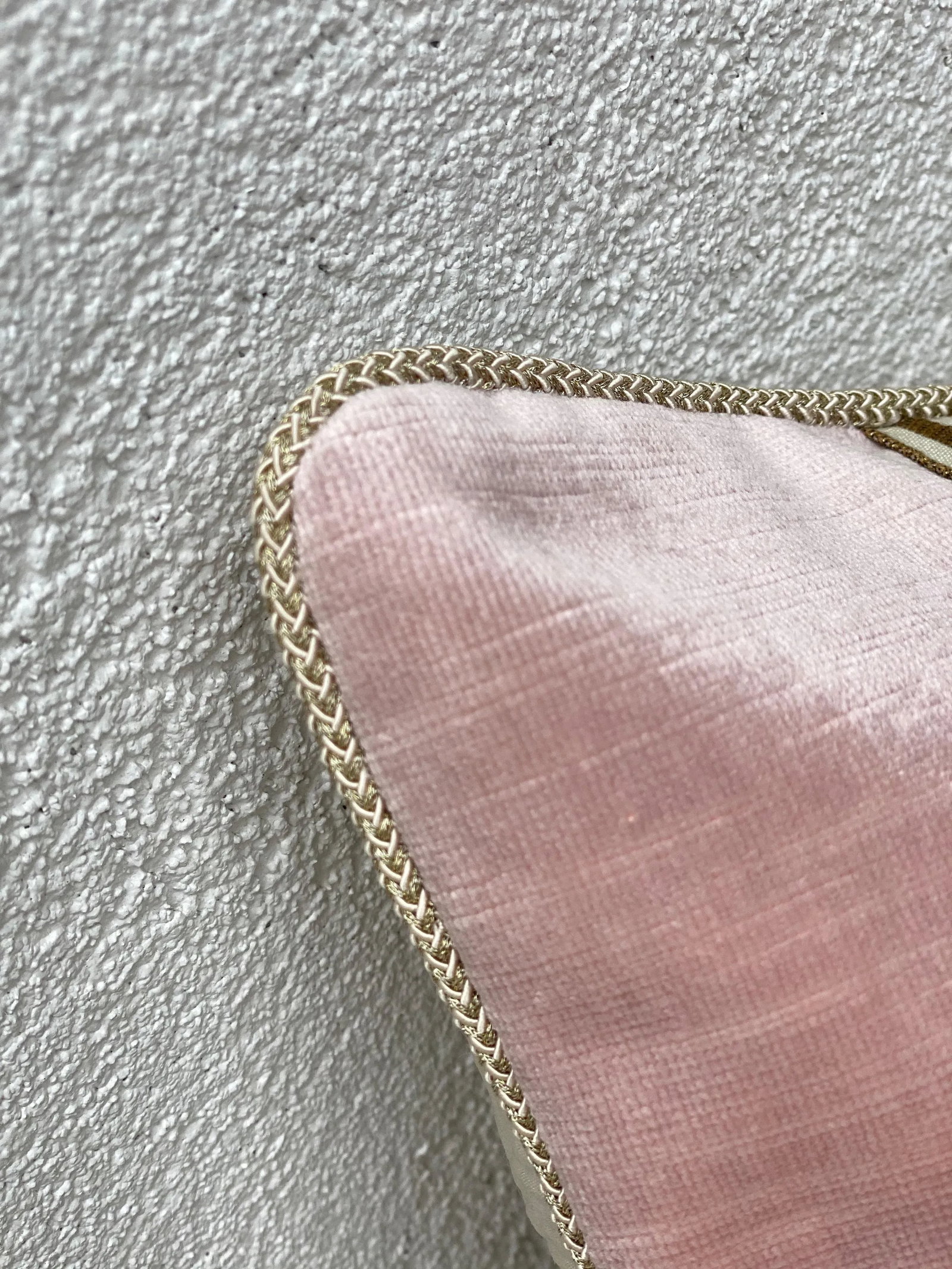 Contemporary Pink Velvet Lumbar Pillow - 5