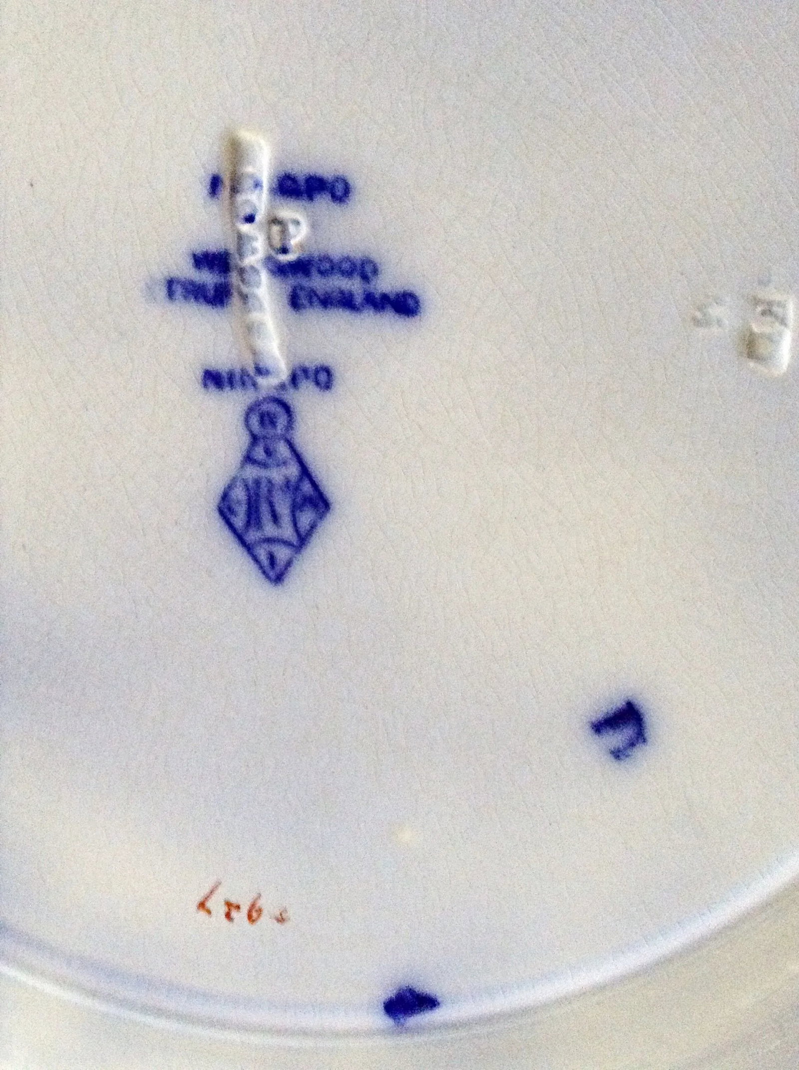 19th C Wedgwood Flow Blue Plates - Pair of 2 - 6