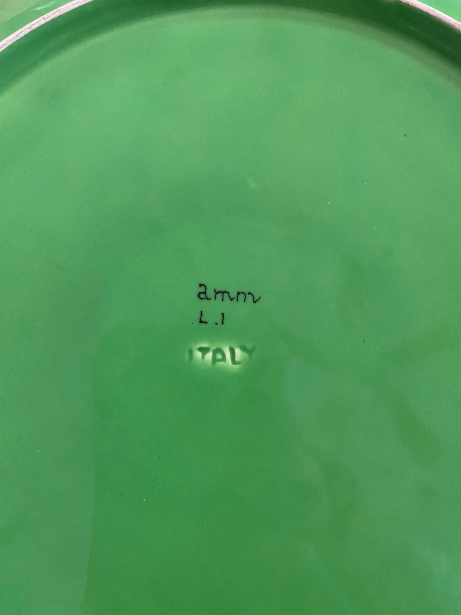 1960s Italian Large Cabbage Ware Plates- Set of 2 - 5