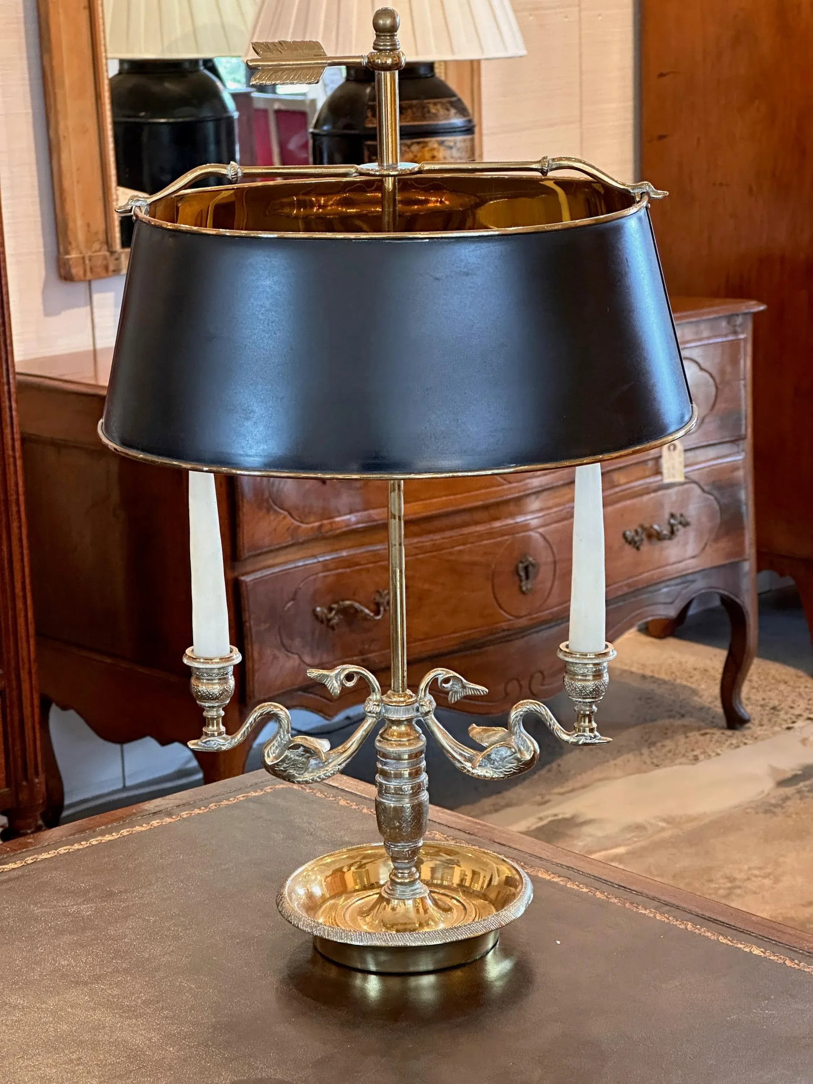 1950s Brass Bouillotte Lamp - 3