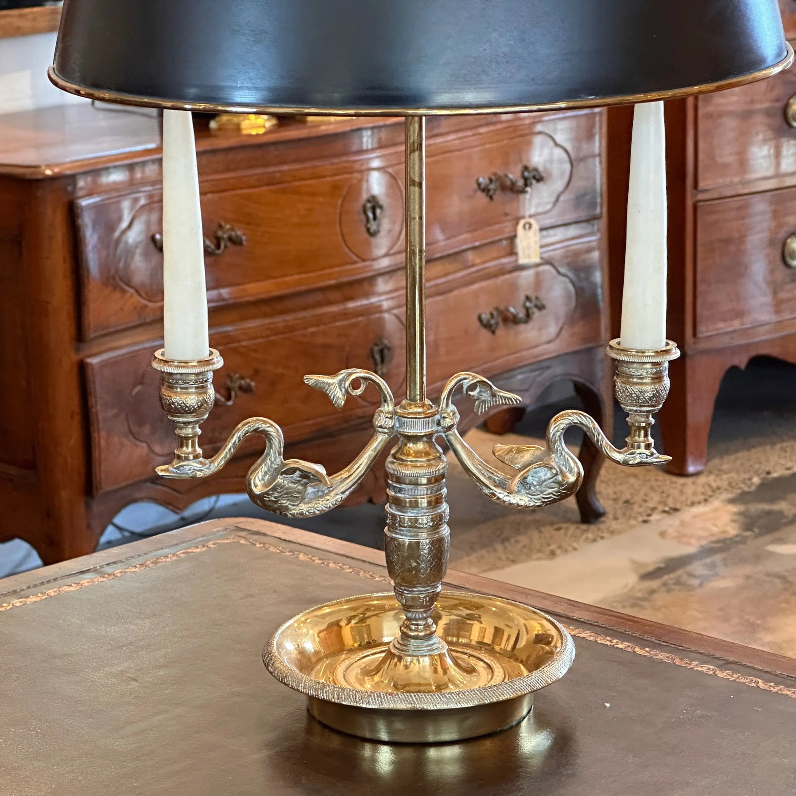1950s Brass Bouillotte Lamp - 6