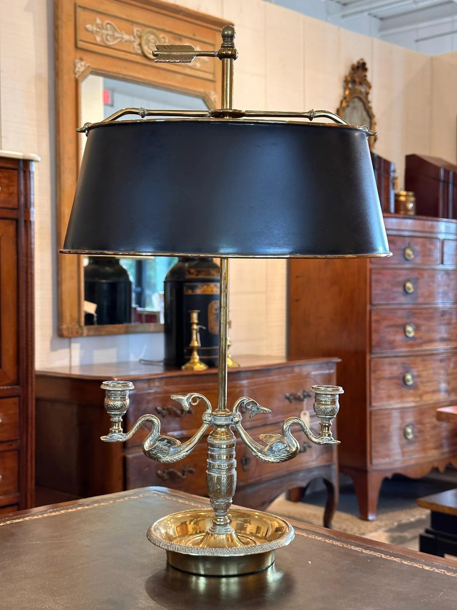 1950s Brass Bouillotte Lamp - 8