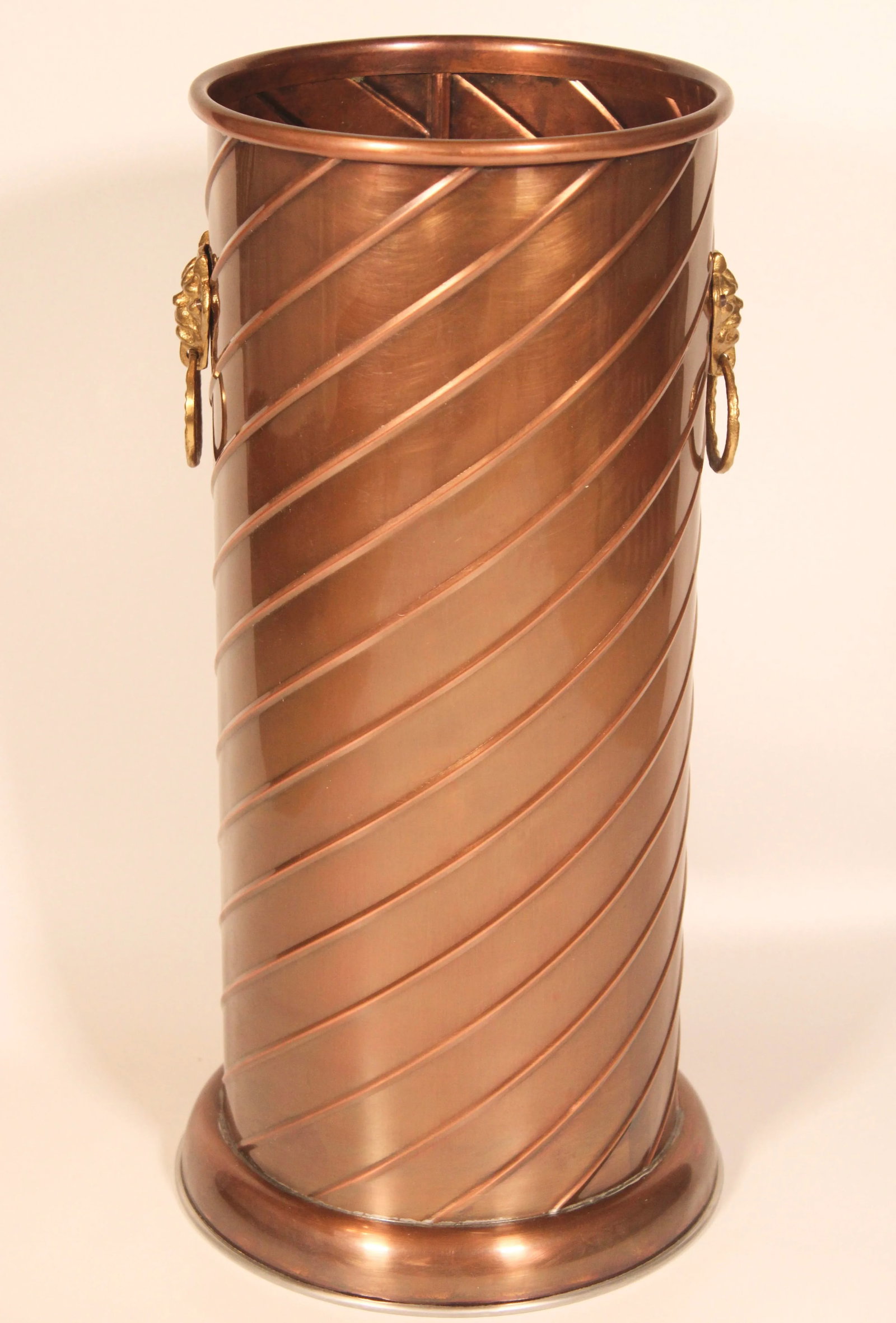 Hollywood Regency Brass and Copper Cane Holder / Umbrella Stand - 10
