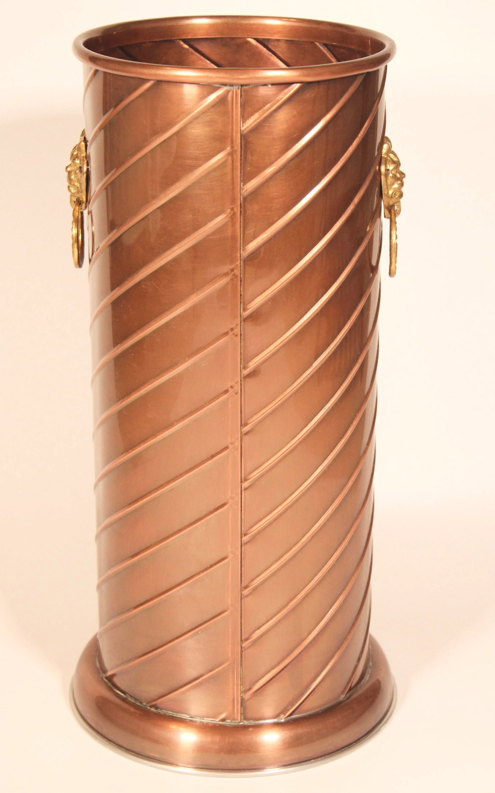 Hollywood Regency Brass and Copper Cane Holder / Umbrella Stand - 4